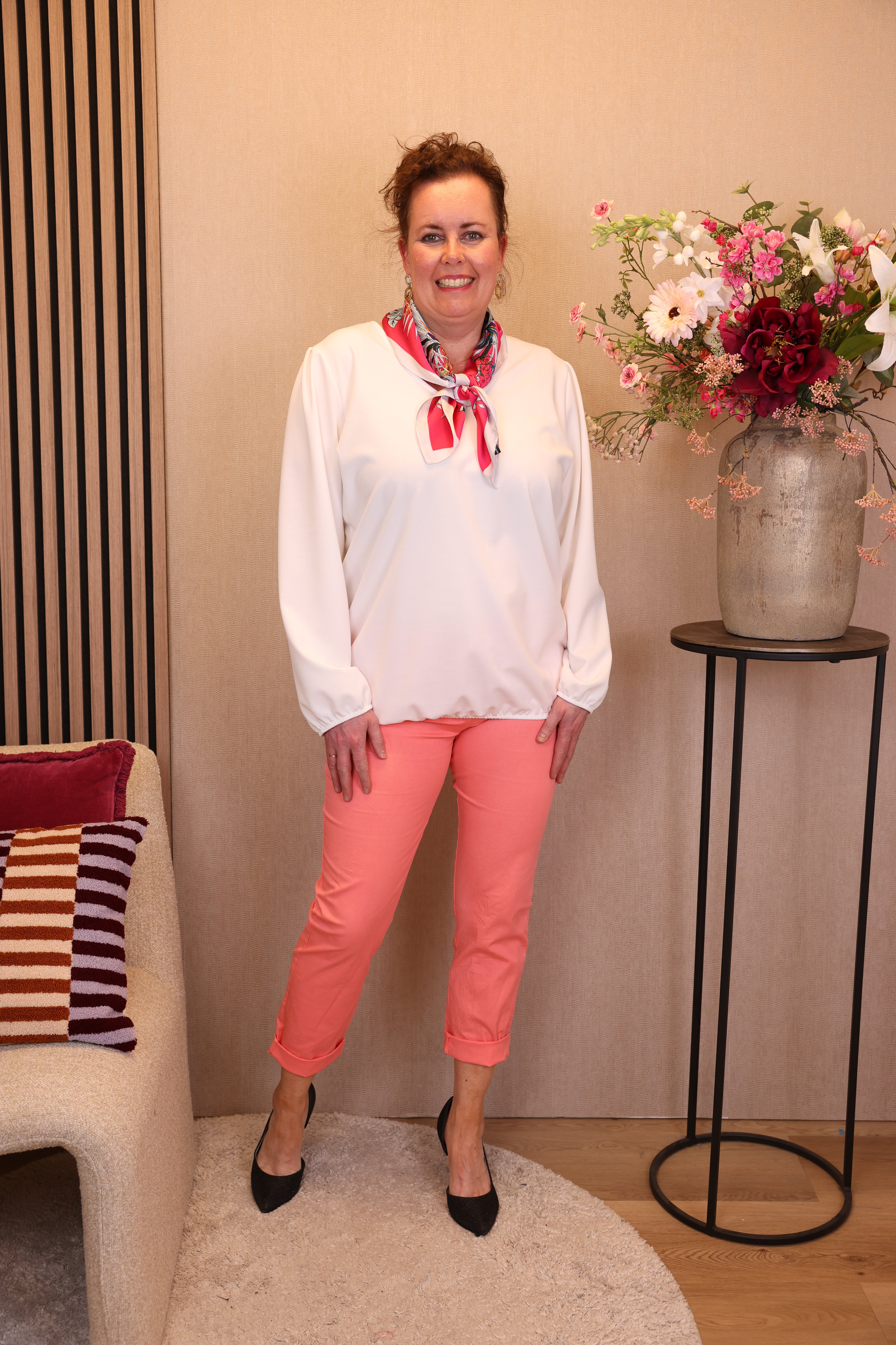 Dora | Bluse schwarz Langarm 52 bis 58