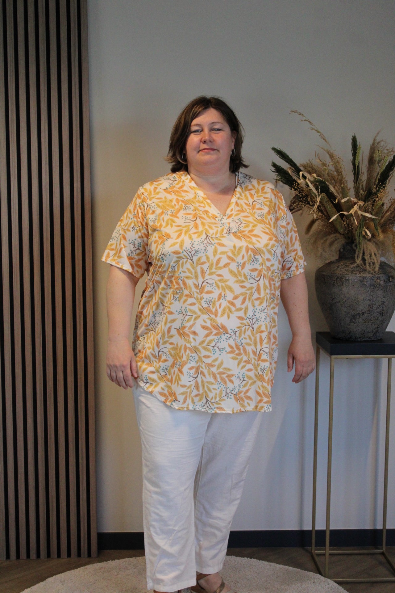 Yinte | Blouse korte mouw 52 t/m 58