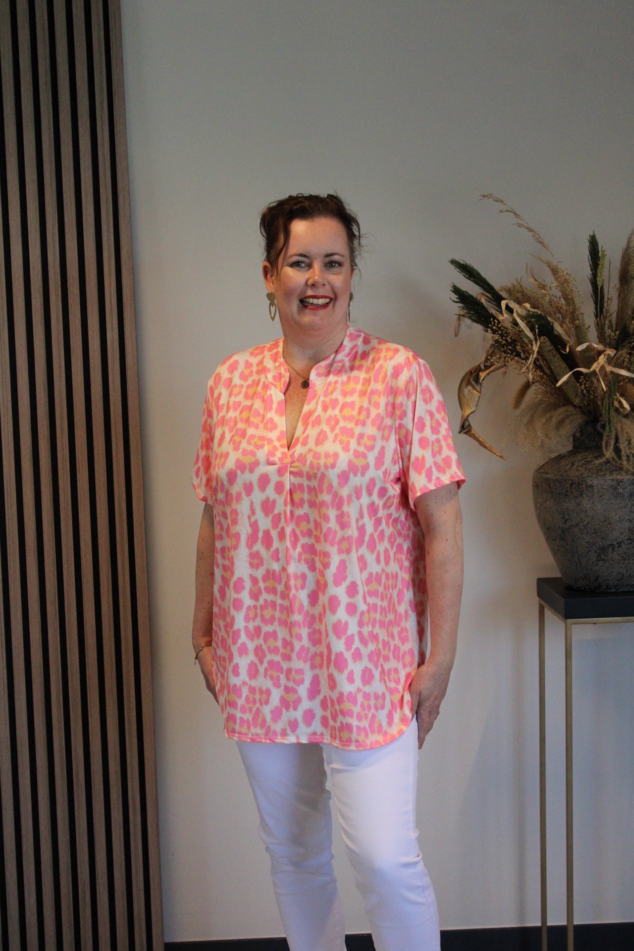 Lois | Blouse korte mouw 38 t/m 48