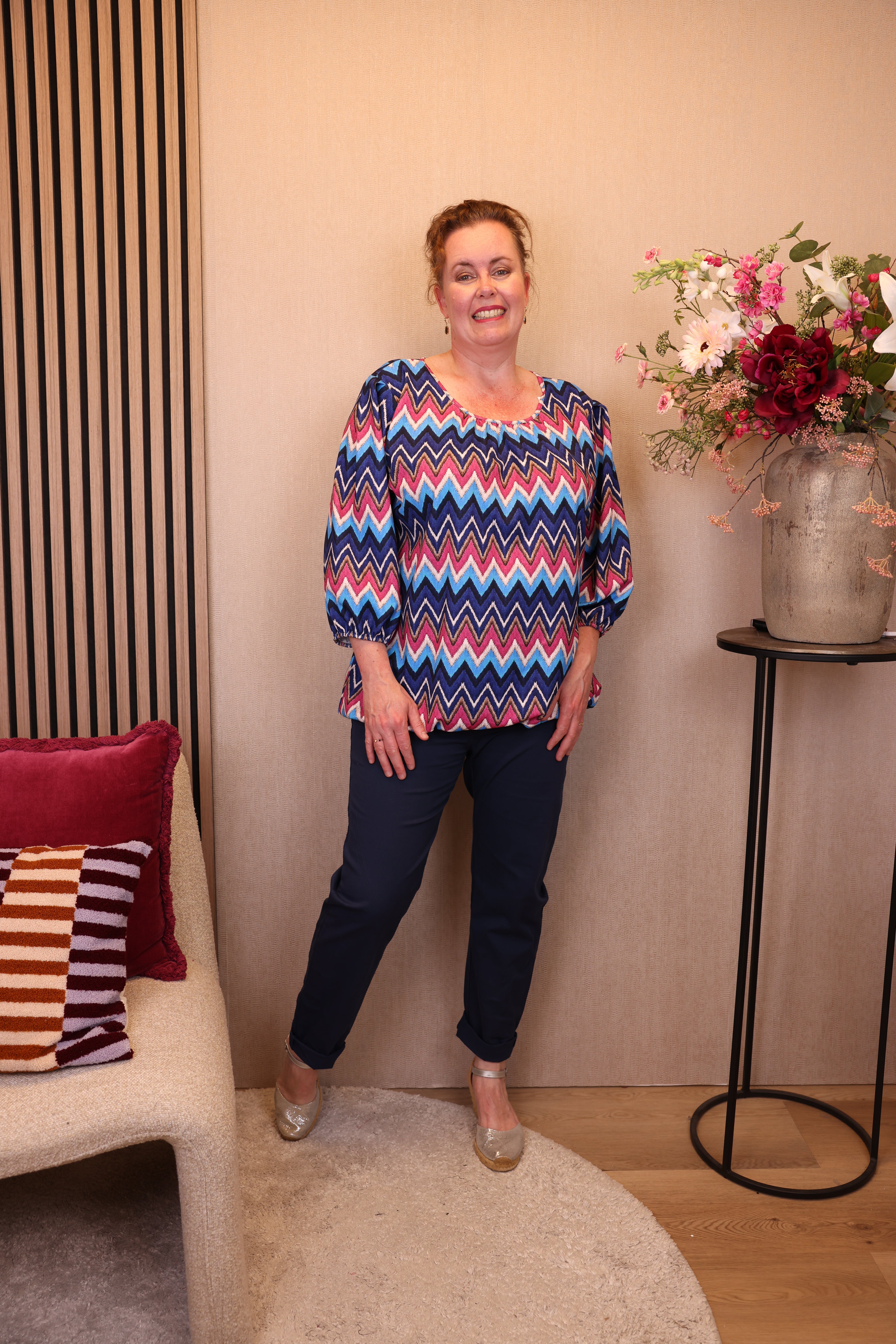 Dora | Bluse schwarz Langarm 52 bis 58