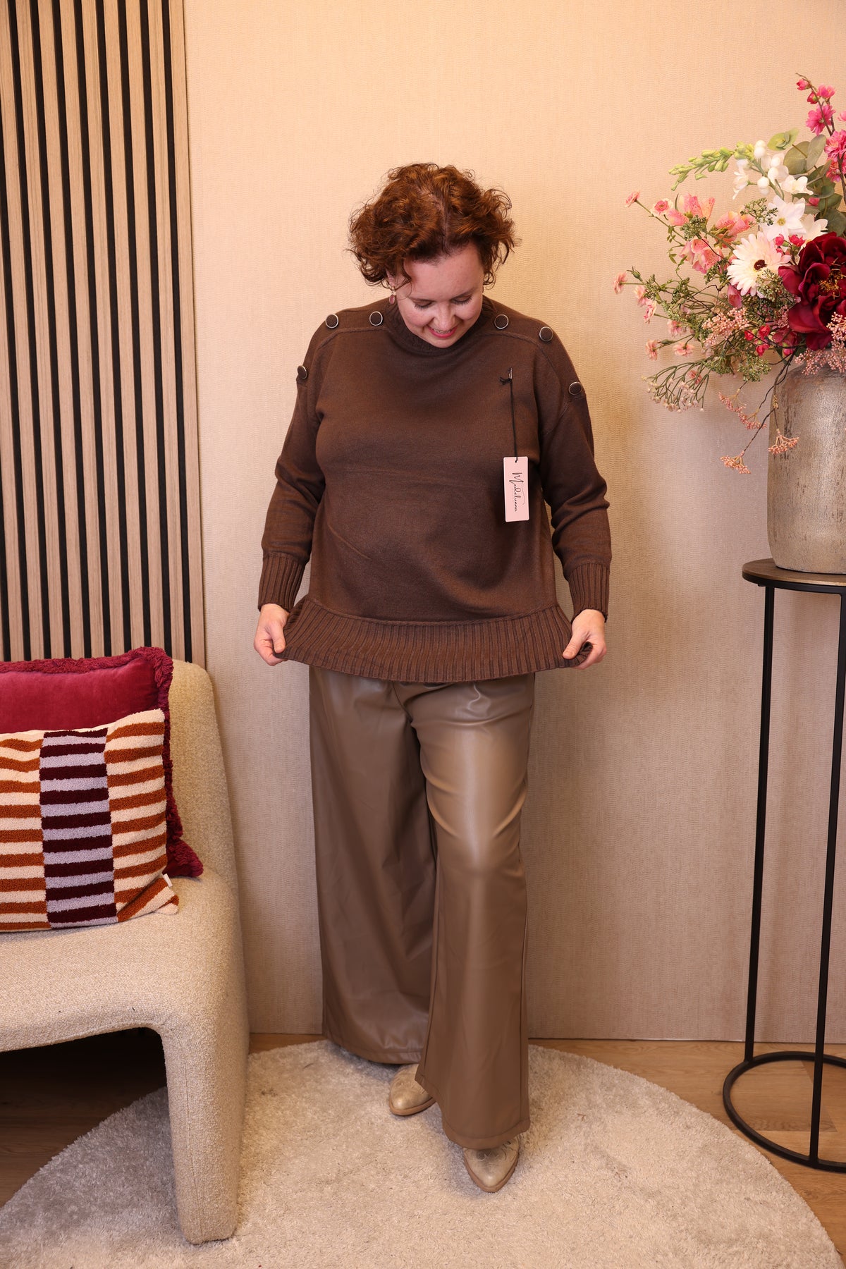 Dora | Bluse schwarz Langarm 52 bis 58