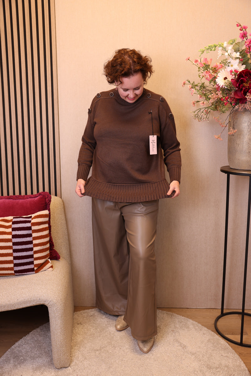 Dora | Bluse schwarz Langarm 52 bis 58