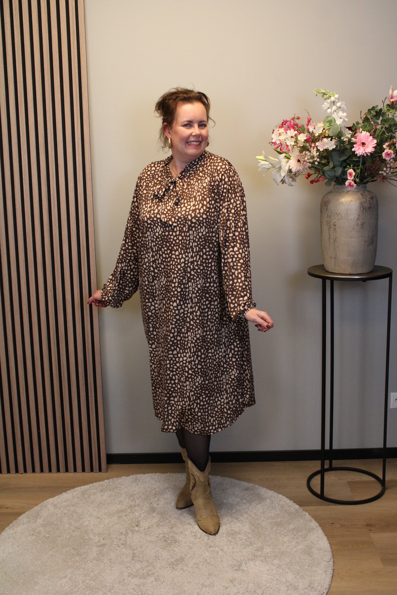 Marise | Blaues Langarmkleid 46 bis 50