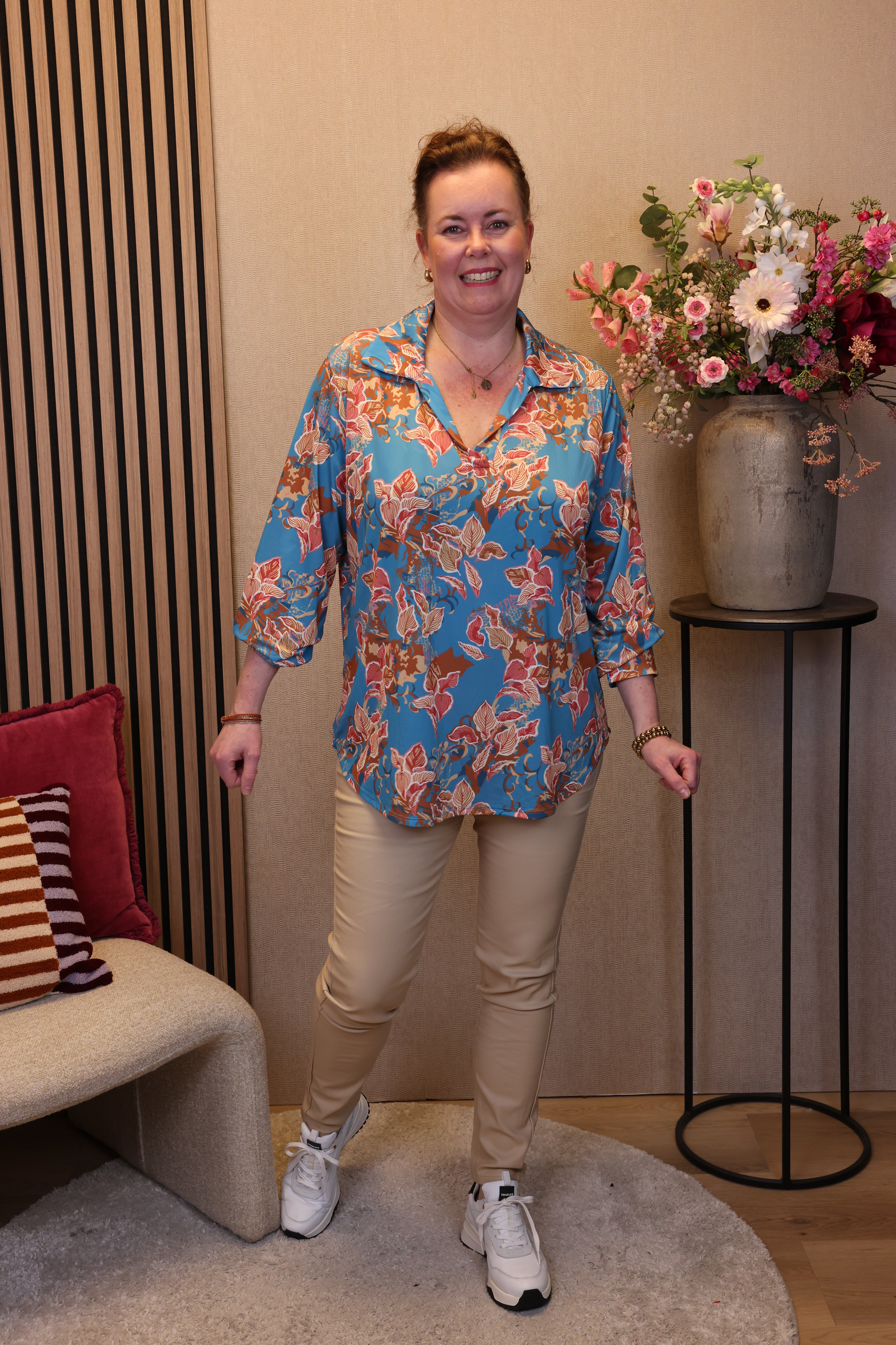 Dora | Bluse schwarz Langarm 52 bis 58