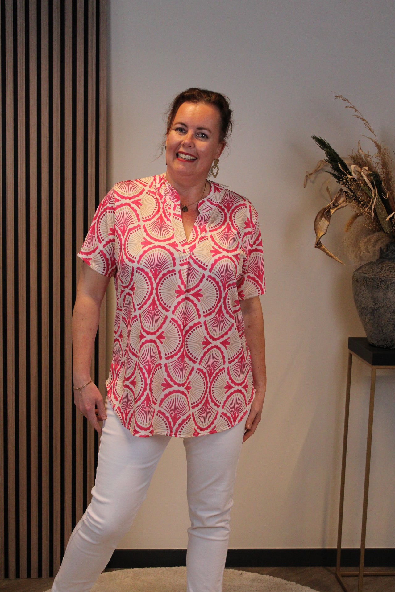 Jade | Bluse rosa Kurzarm 48 bis 52