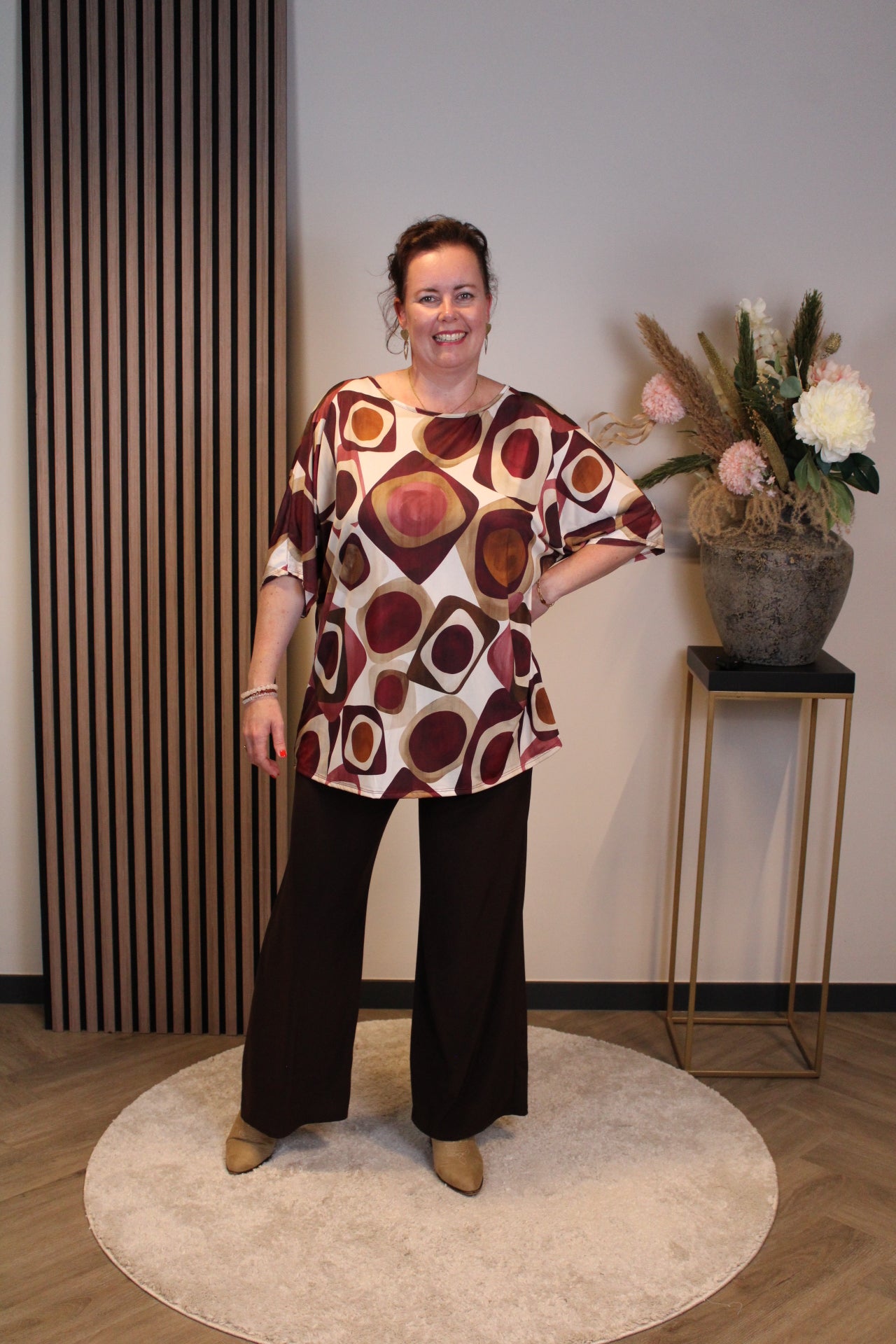 Dora | Bluse schwarz Langarm 52 bis 58