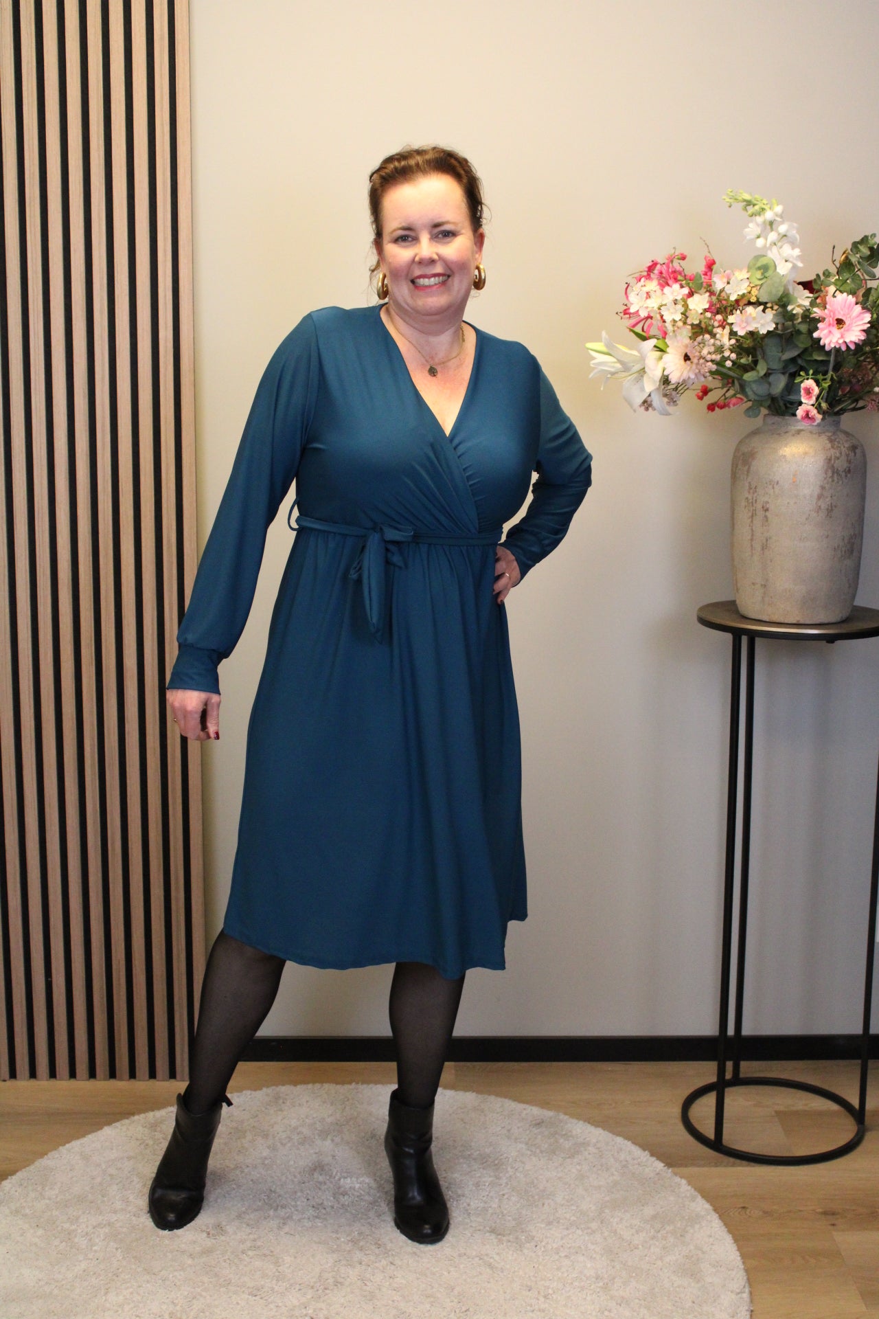 Fresia | Schwarzes Langarmkleid 38 bis 44