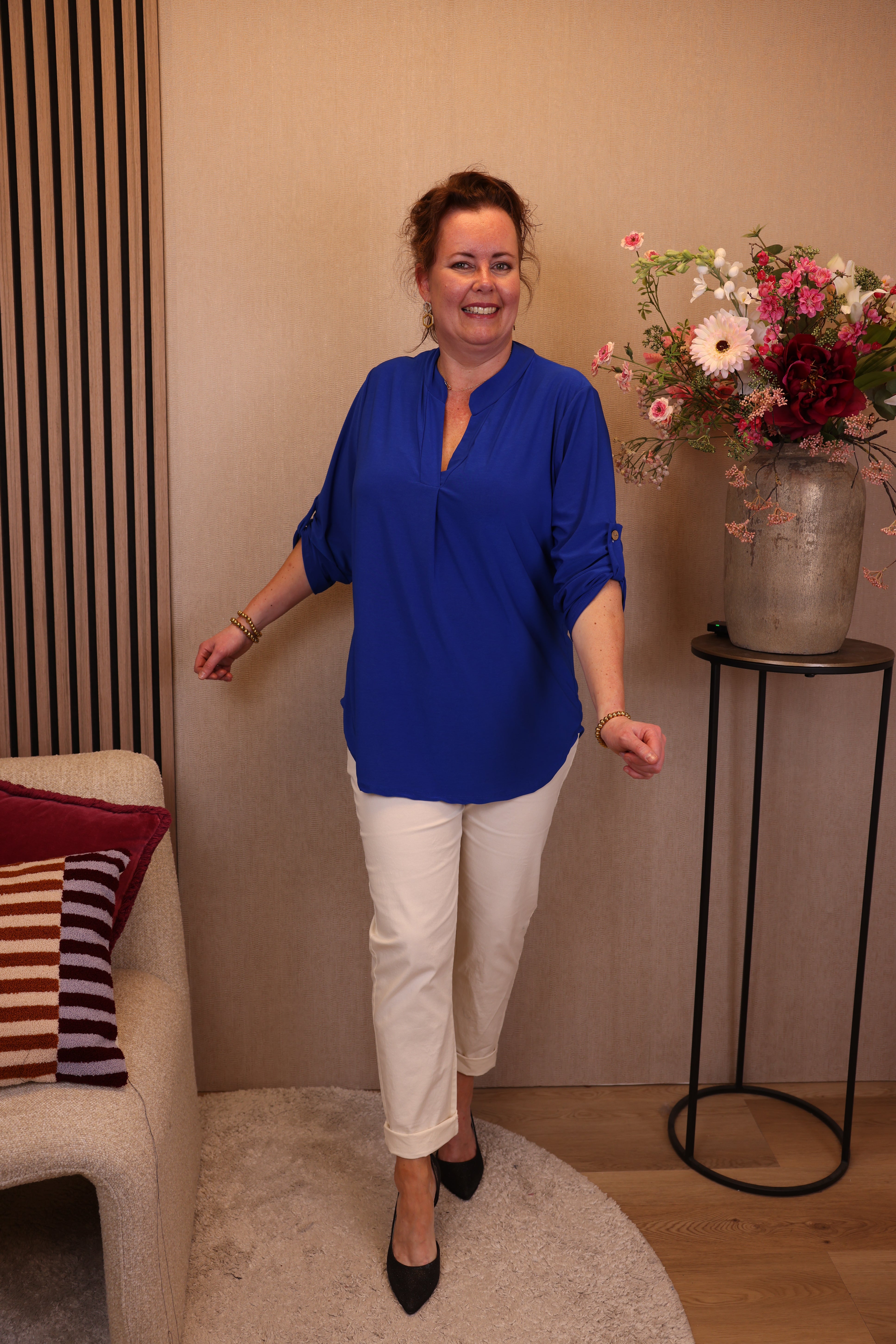 Dora | Bluse schwarz Langarm 52 bis 58