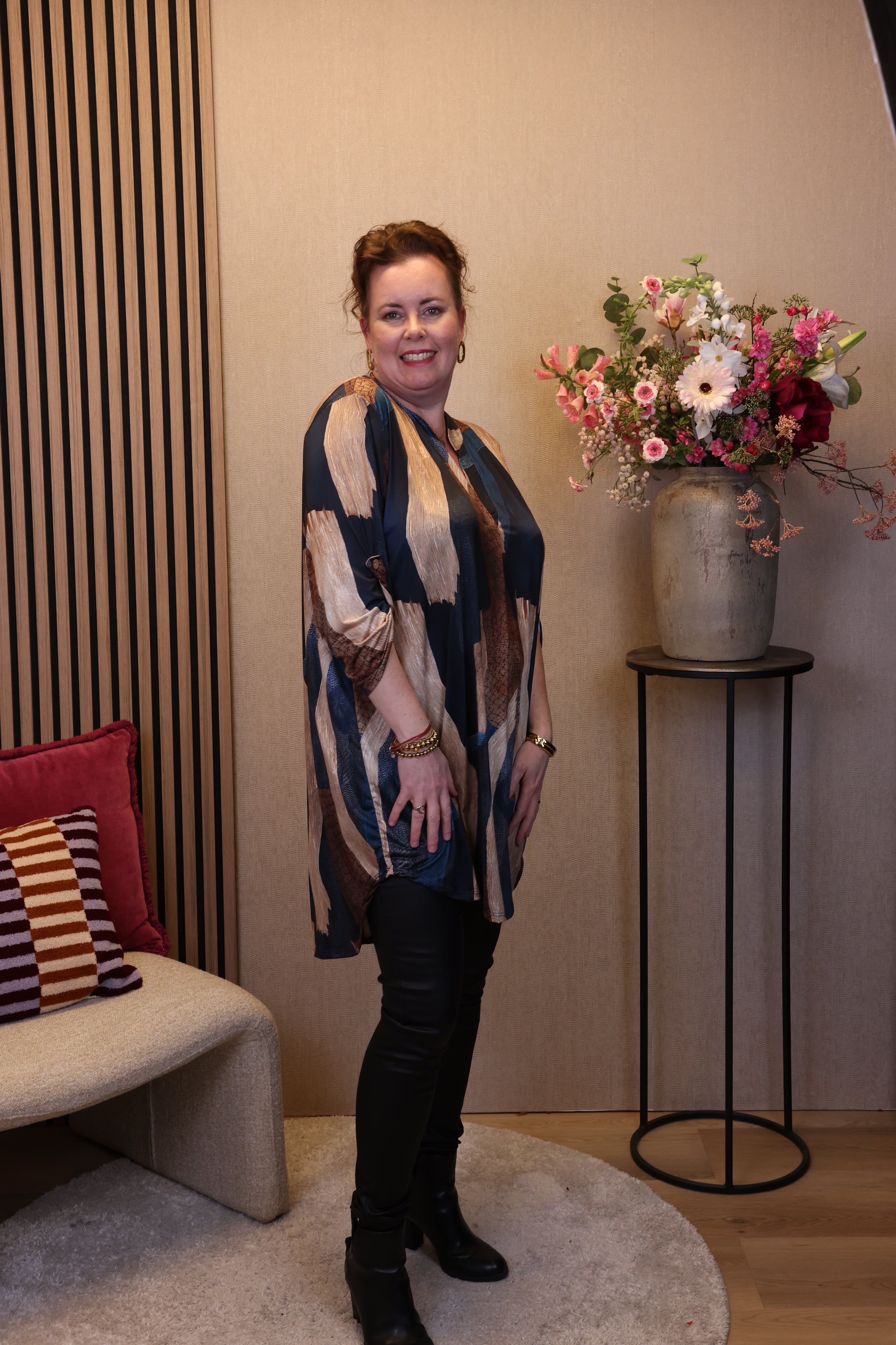 Dora | Bluse schwarz Langarm 52 bis 58