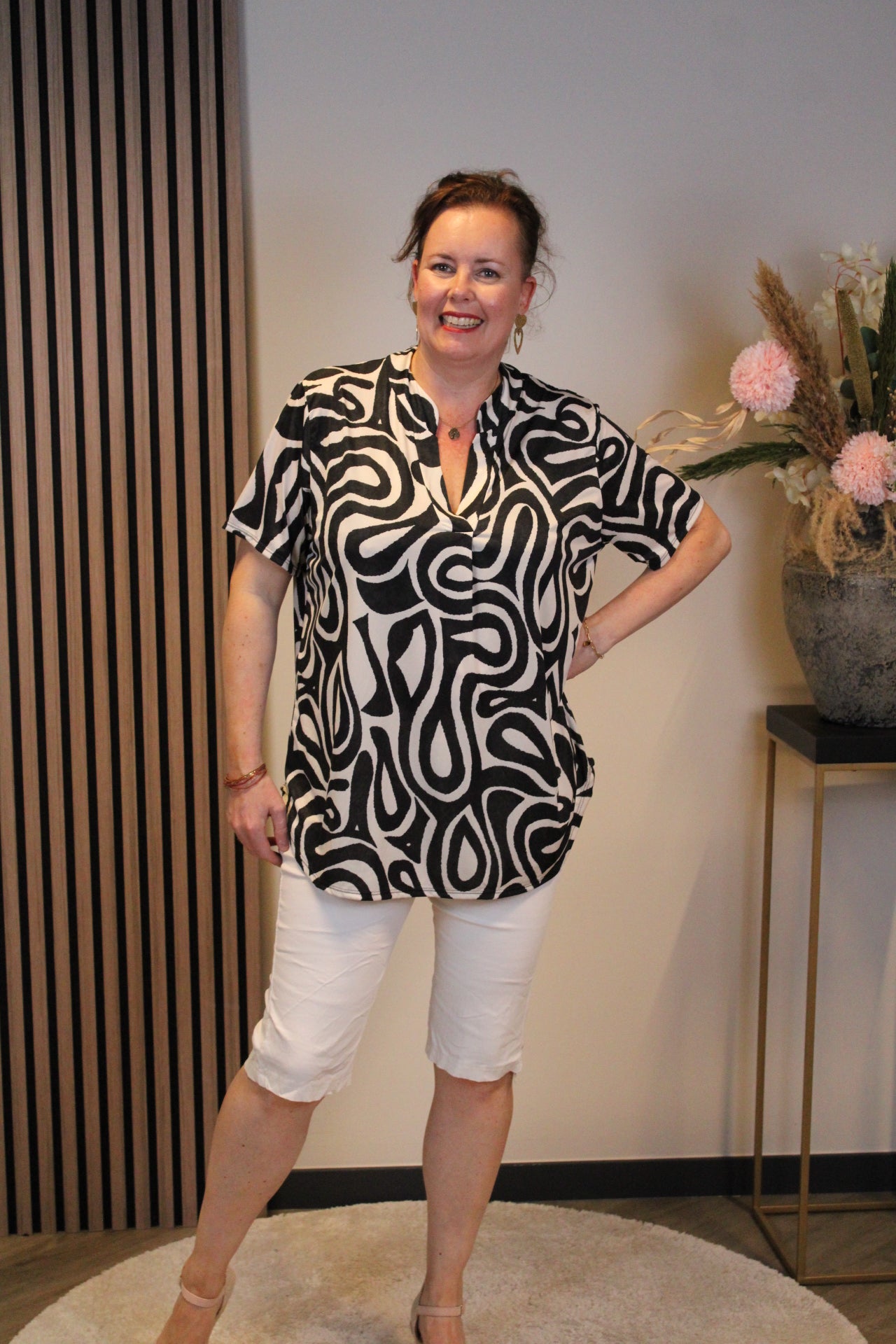 Ninthe | Blouse korte mouw 38 t/m 48
