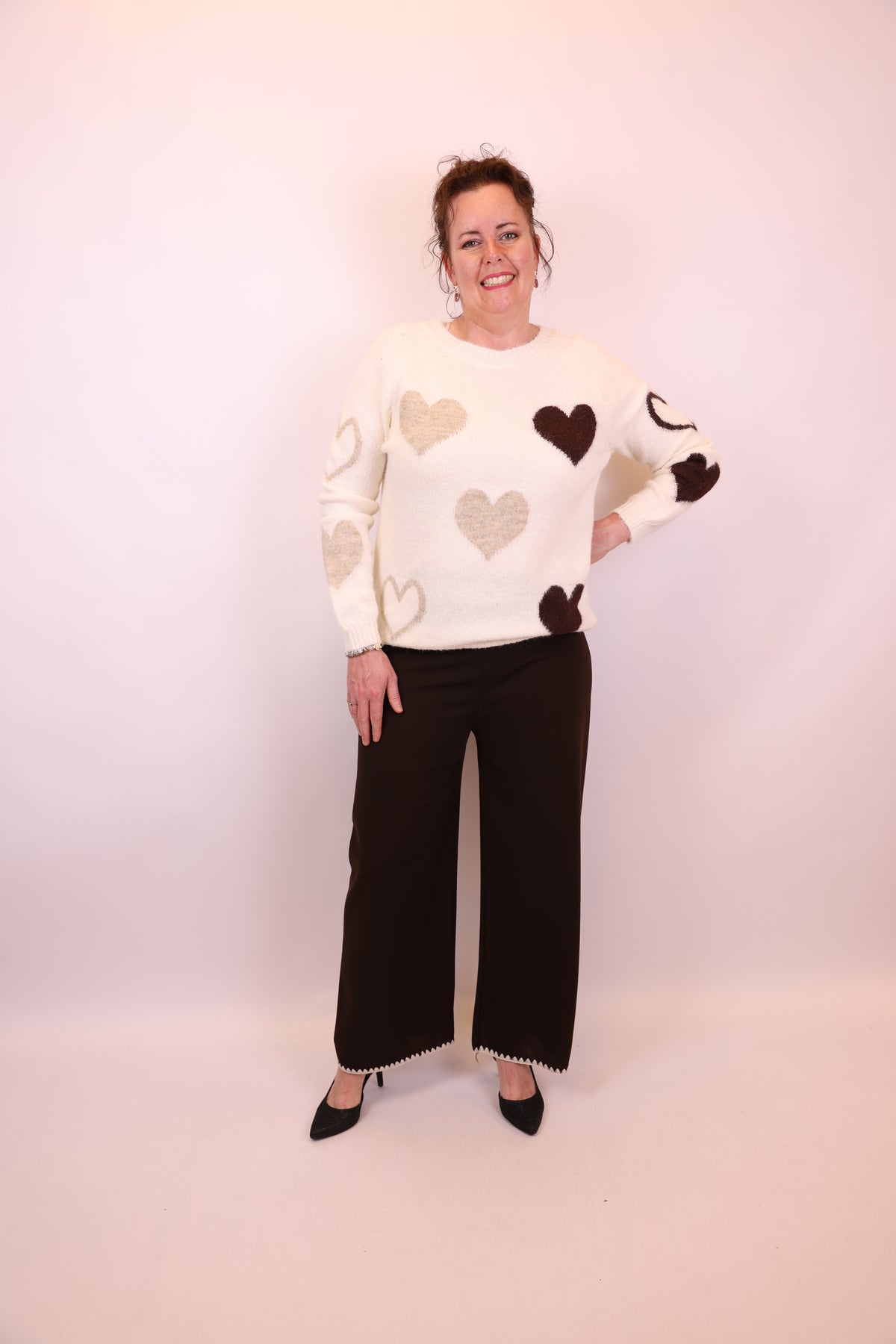 Dora | Bluse schwarz Langarm 52 bis 58