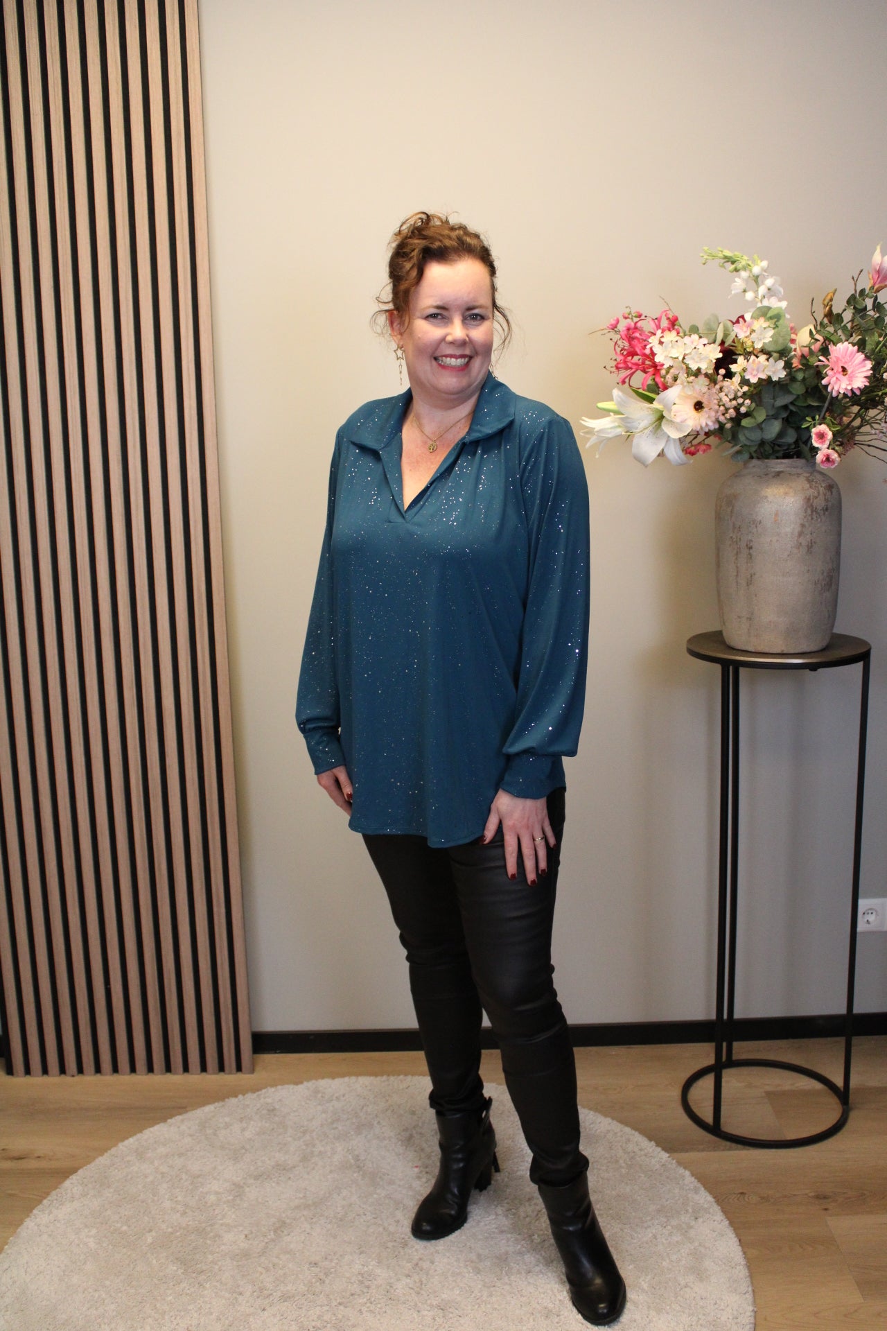 Sara | Bluse Langarm Grün 52 bis 58