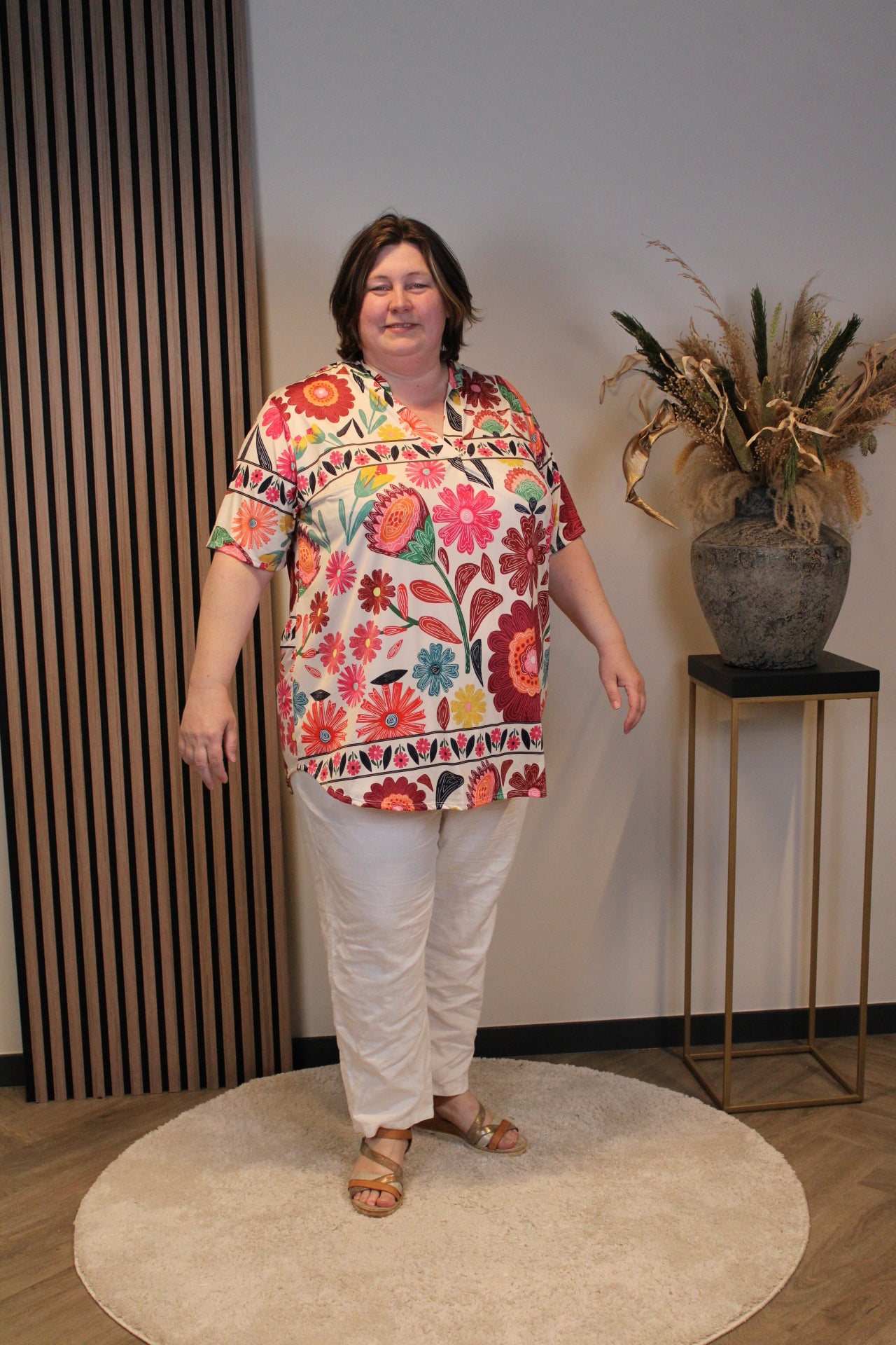 Dora | Bluse schwarz Langarm 52 bis 58