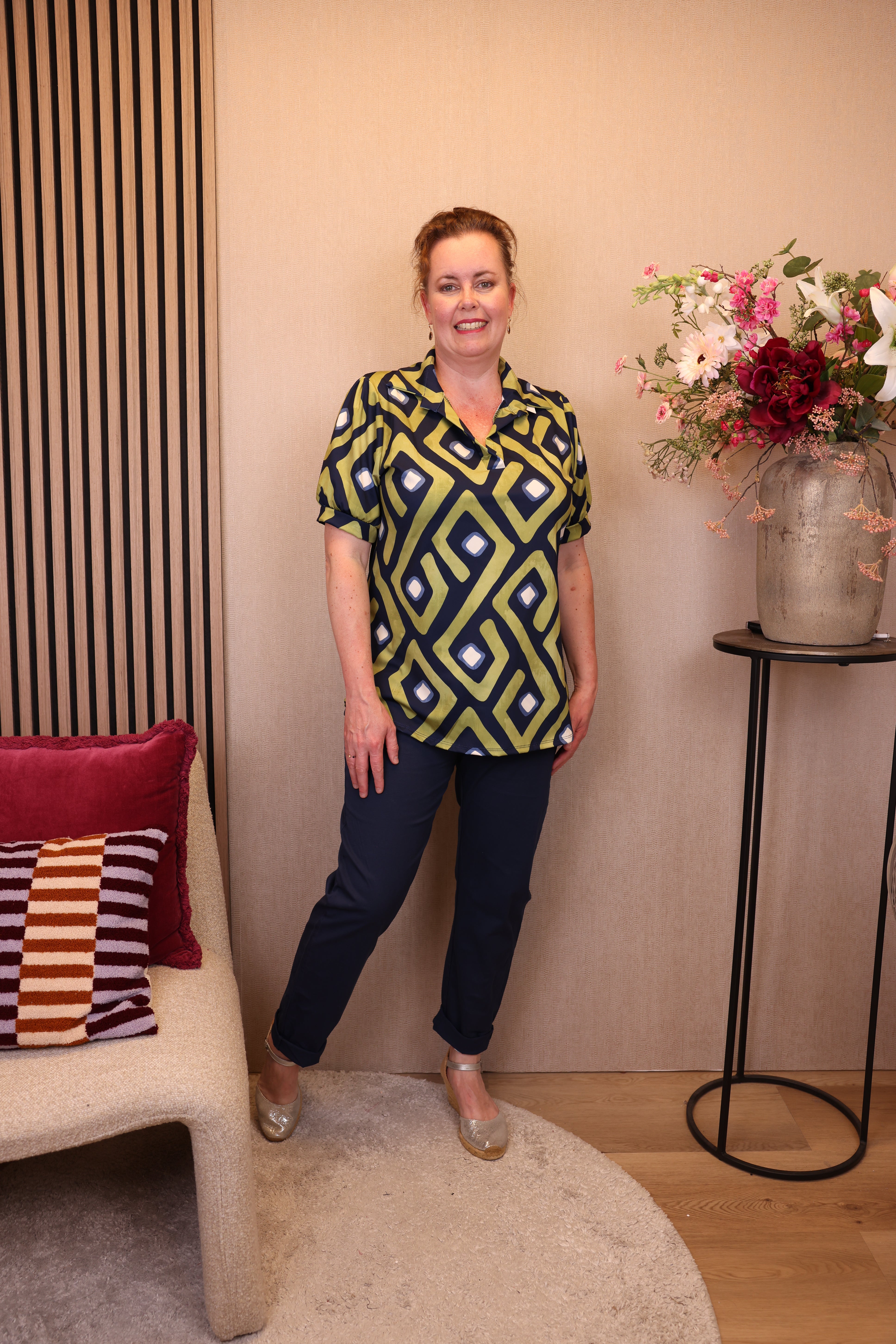 Dora | Bluse schwarz Langarm 52 bis 58