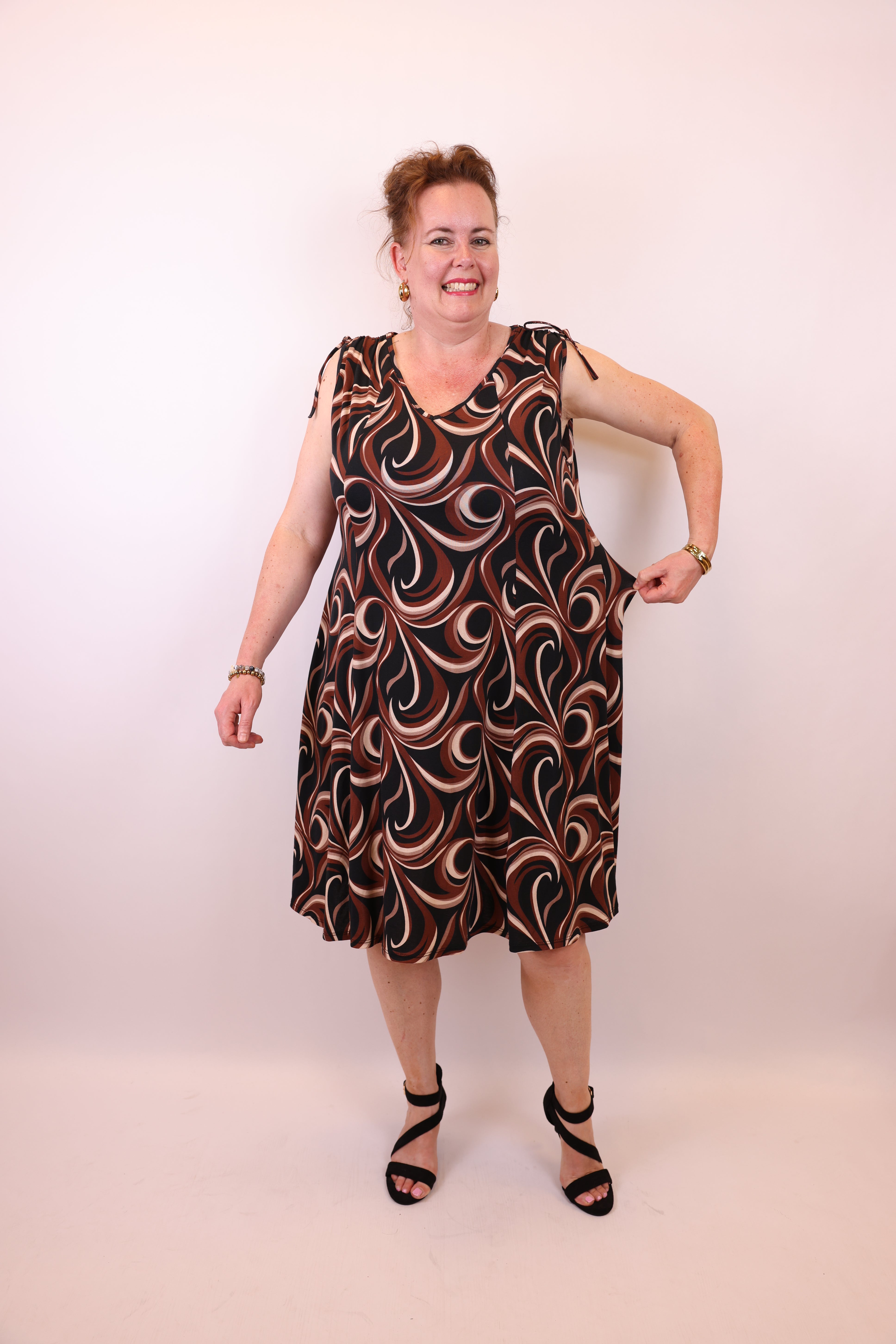 Dora | Bluse schwarz Langarm 52 bis 58