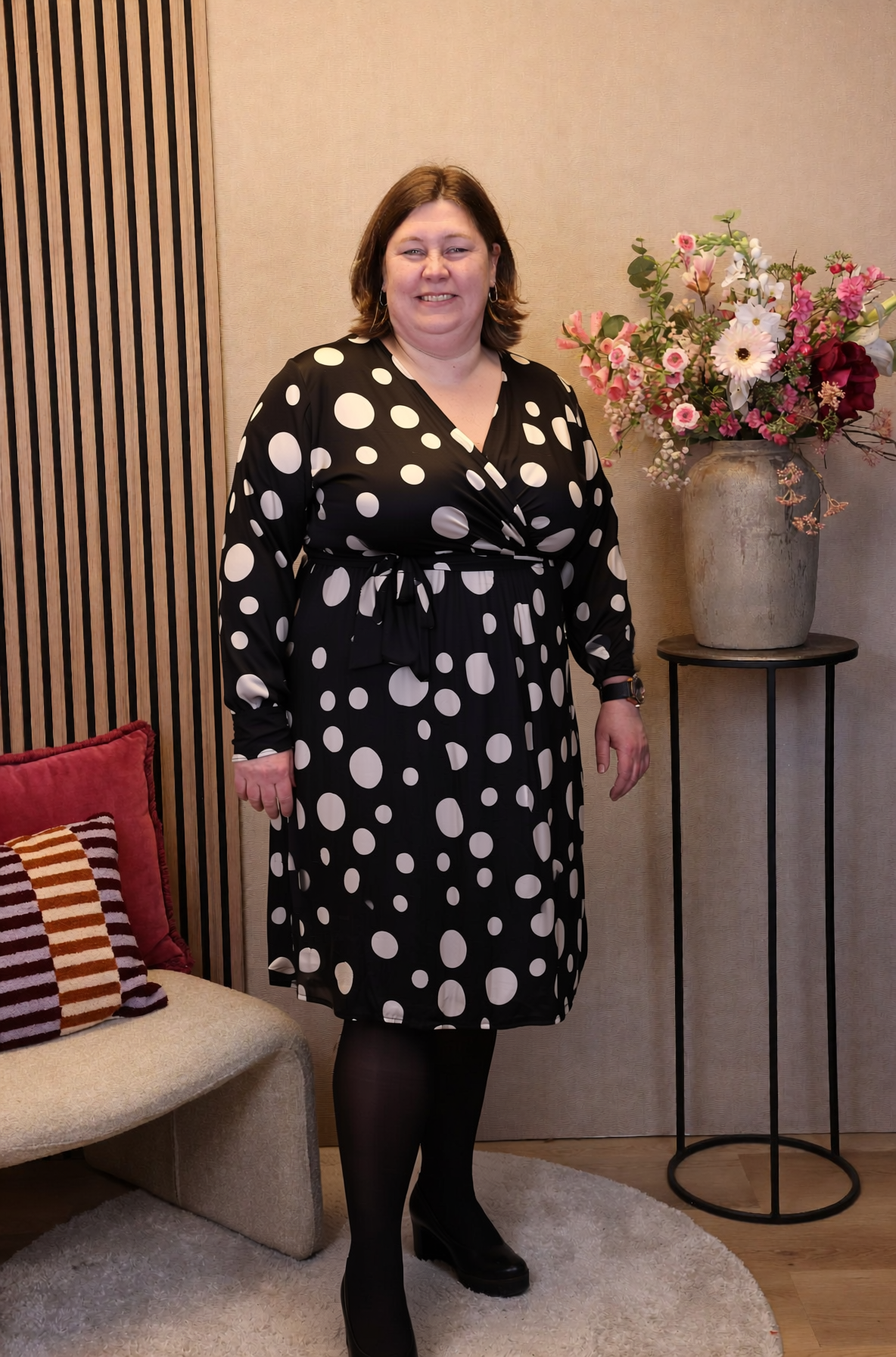 Dora | Bluse schwarz Langarm 52 bis 58