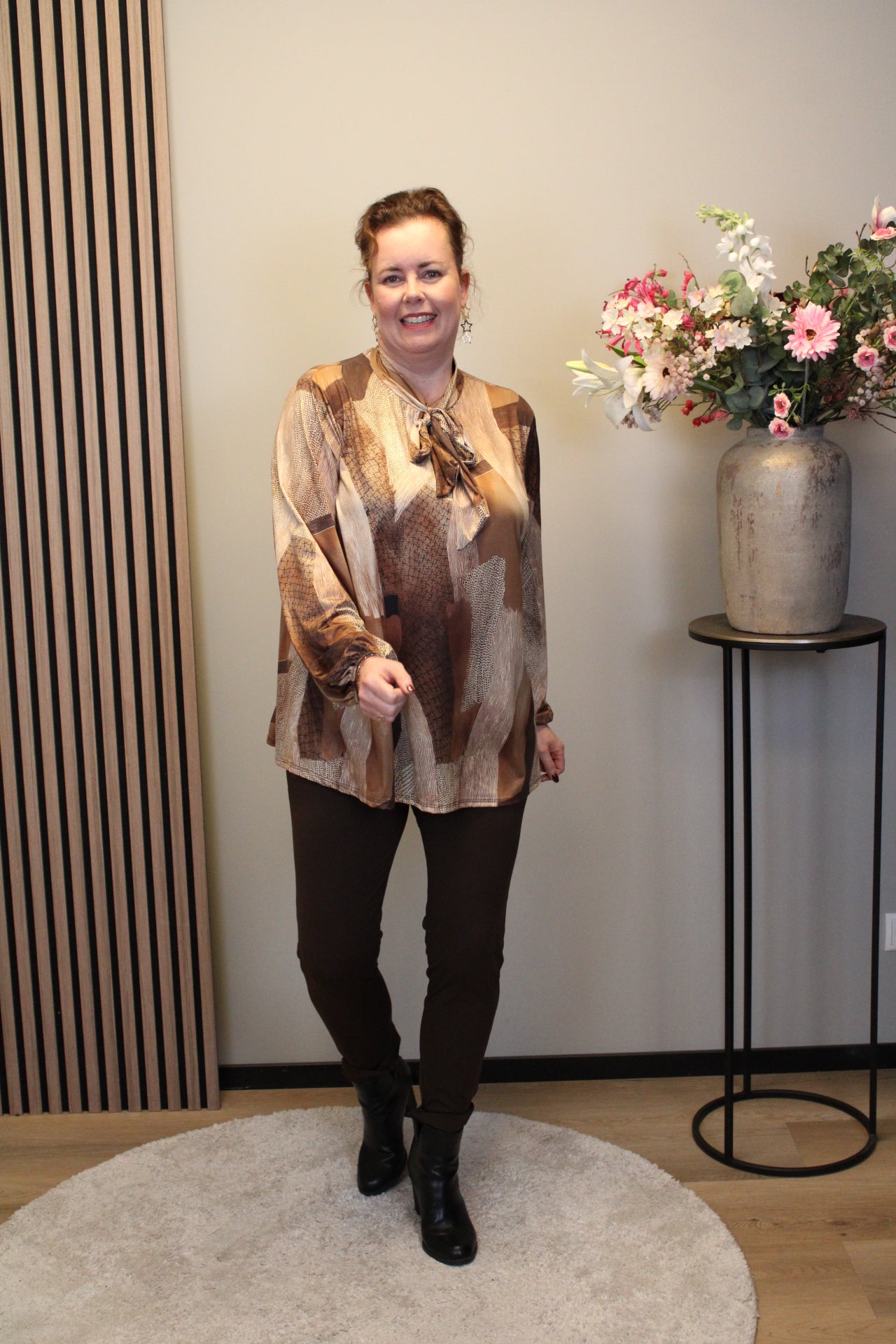 Dora | Bluse schwarz Langarm 52 bis 58