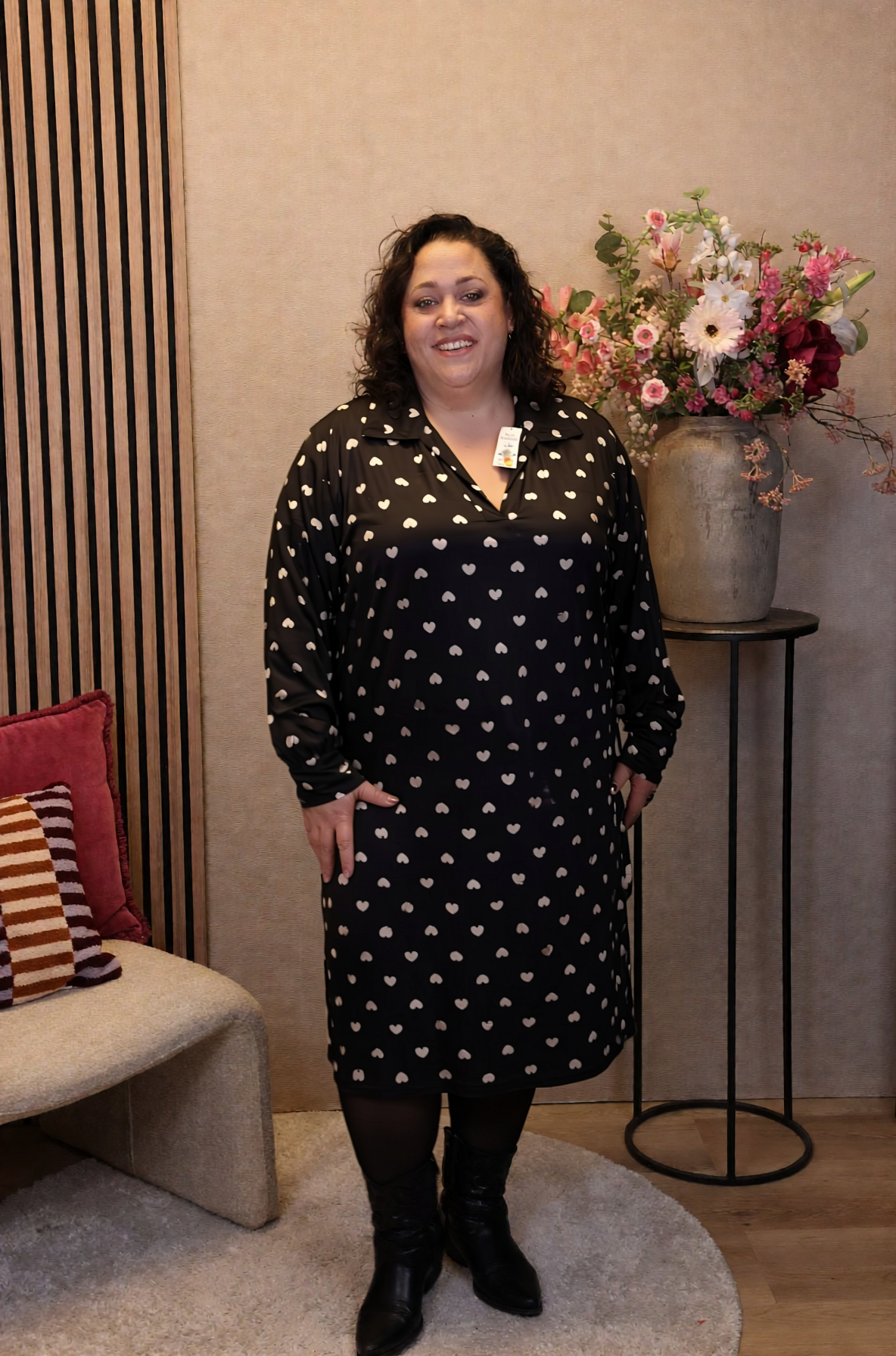 Dora | Bluse schwarz Langarm 52 bis 58