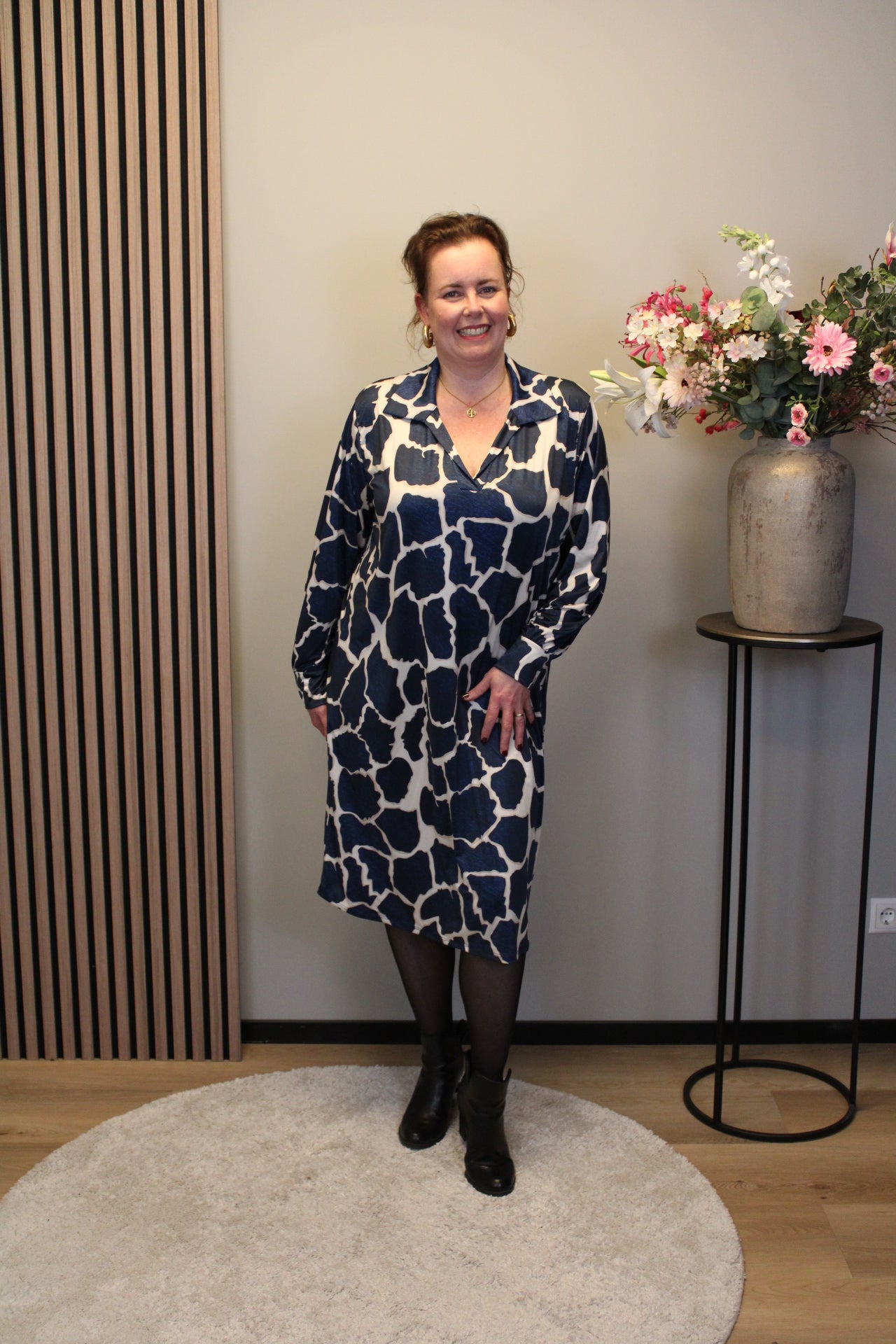 Christa | Grünes Kleid mit langen Ärmeln, Größe 38 bis 44