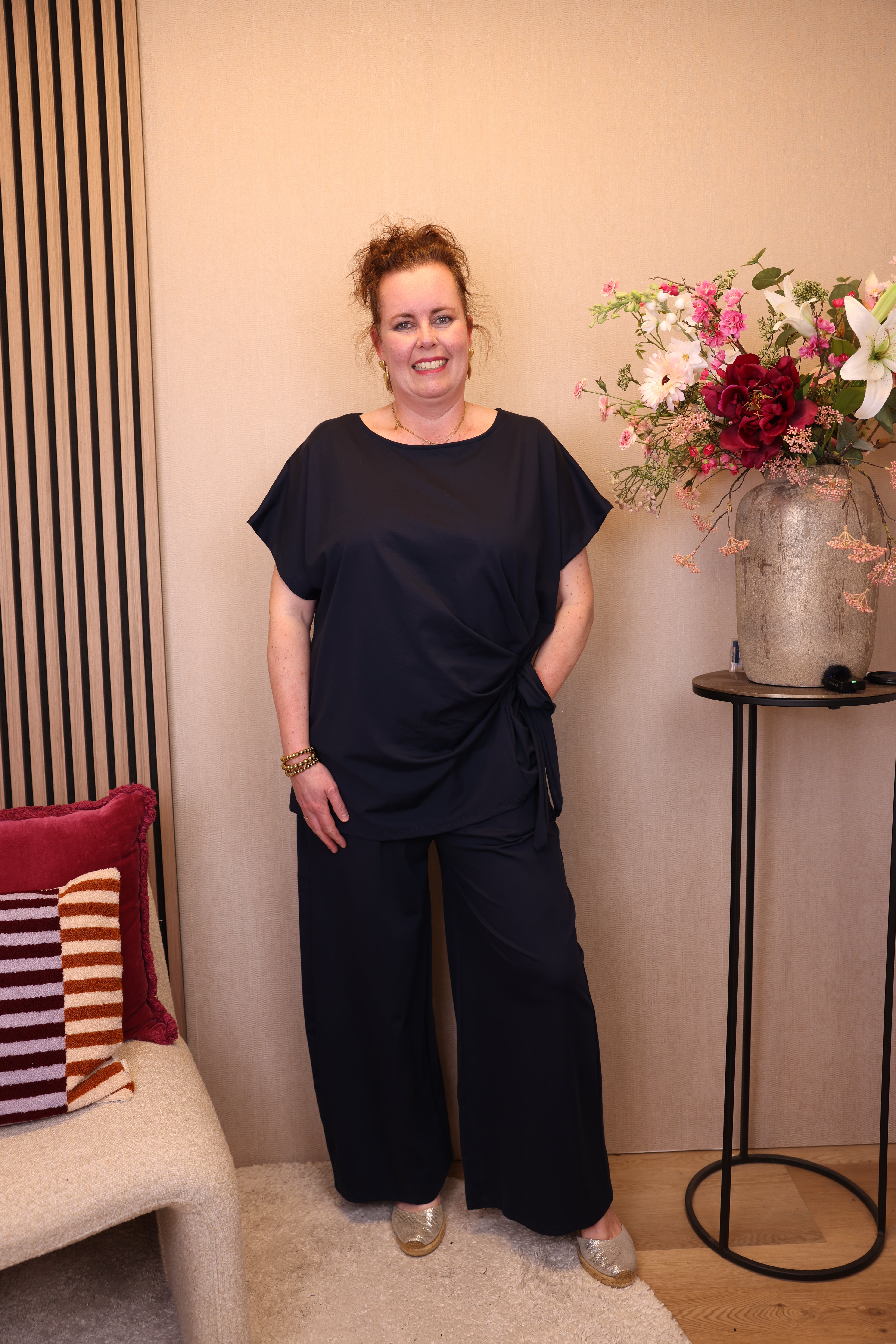Dora | Bluse schwarz Langarm 52 bis 58