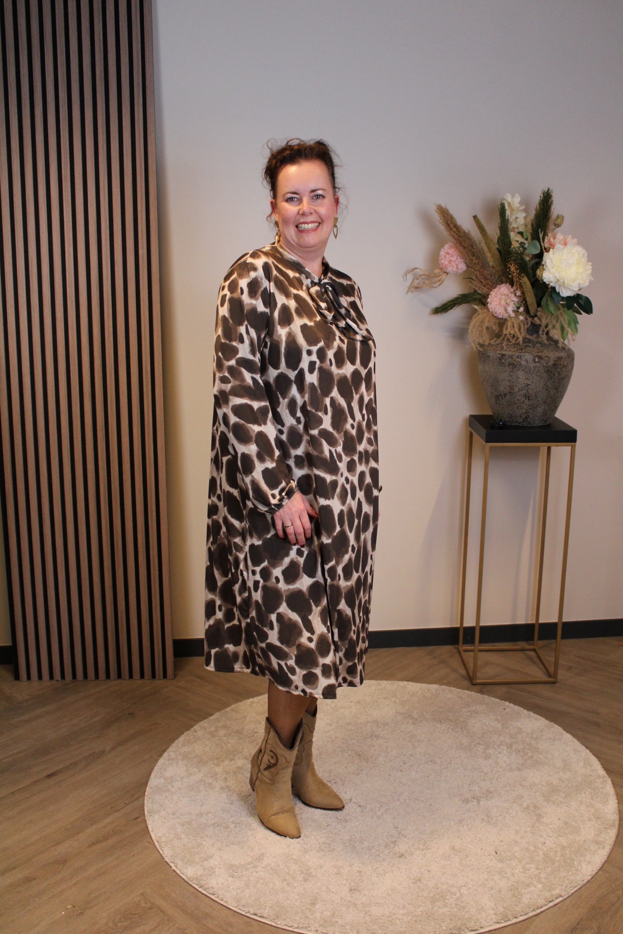 Marise | Blaues Langarmkleid 46 bis 50