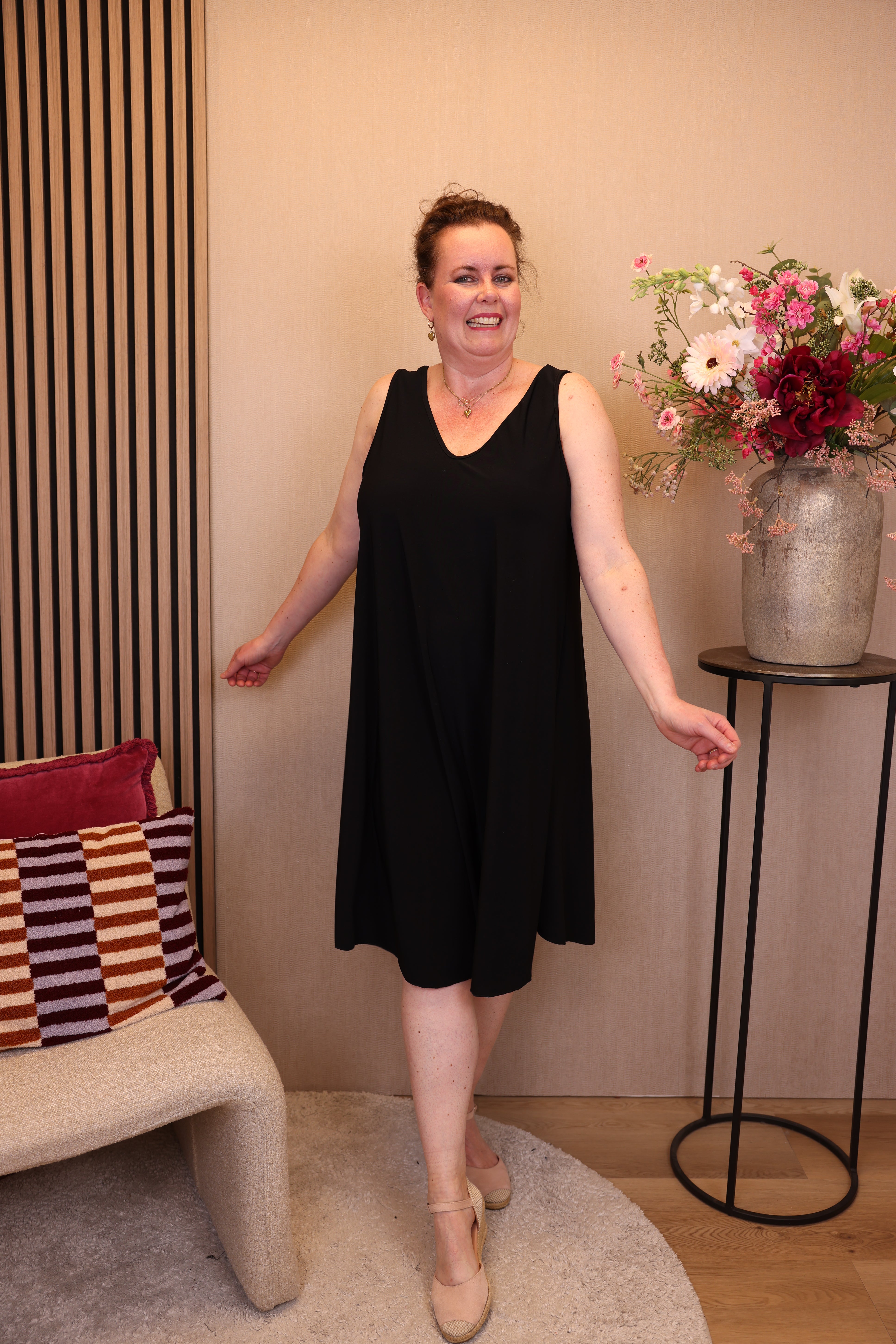 Dora | Bluse schwarz Langarm 52 bis 58