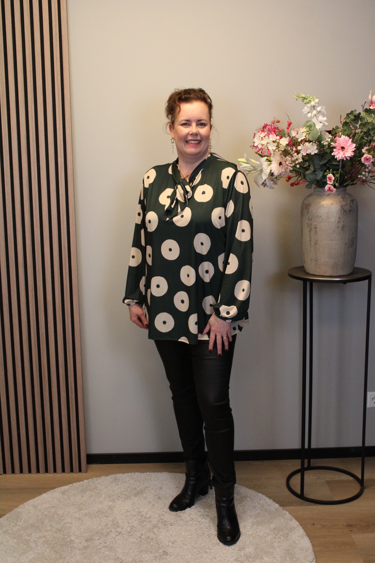 Hilda | Bluse grün Langarm 48 bis 52