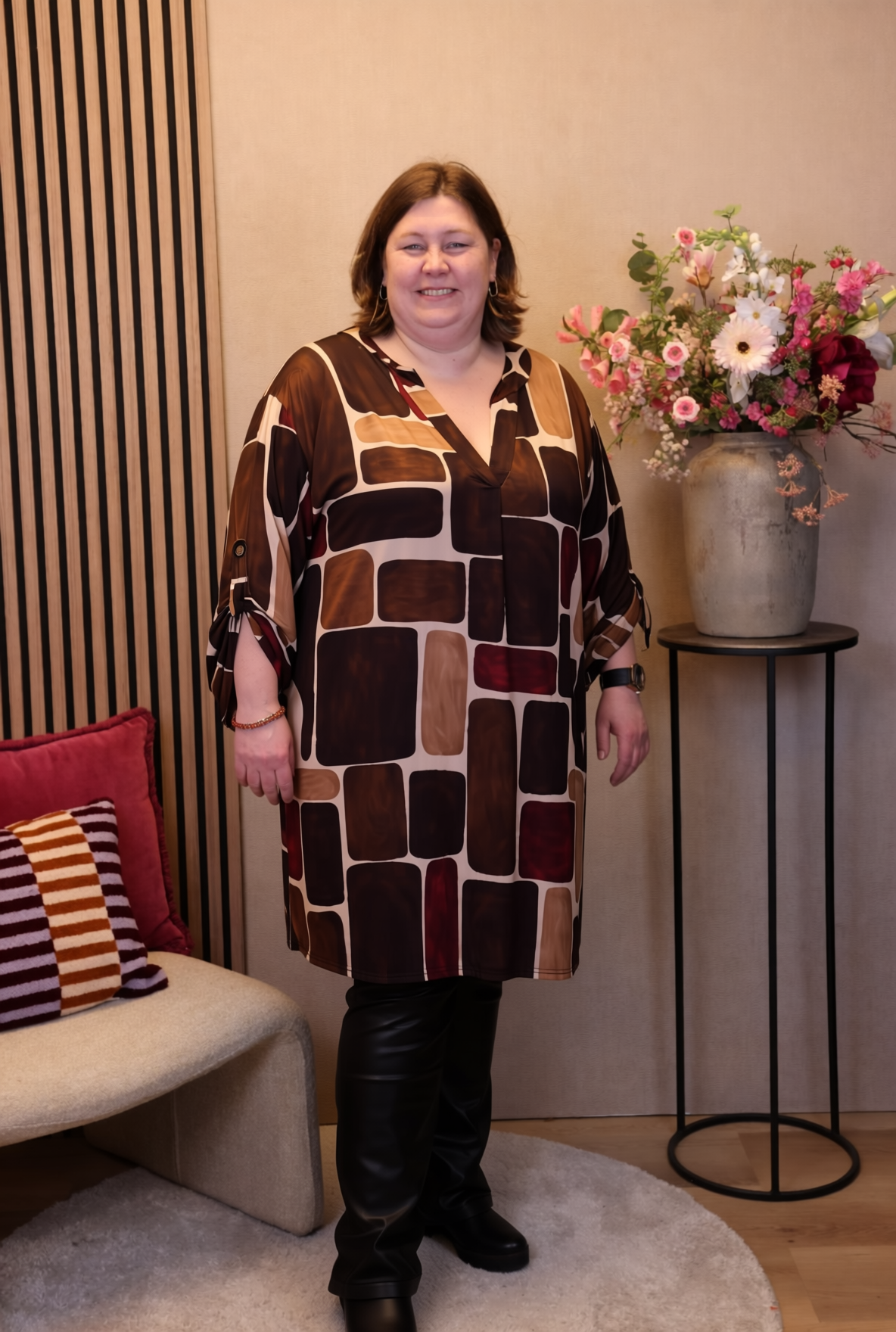 Dora | Bluse schwarz Langarm 52 bis 58