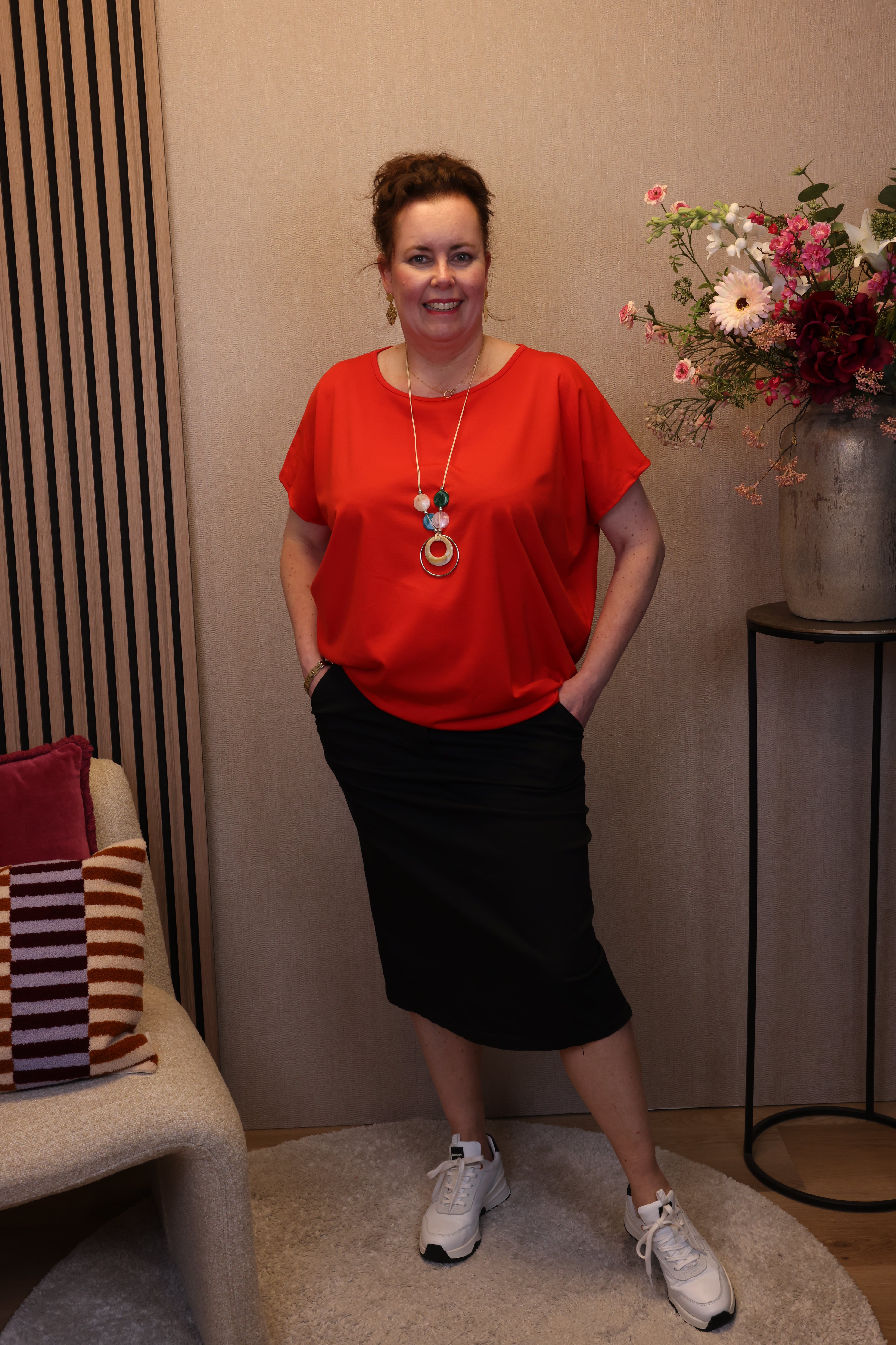 Dora | Bluse schwarz Langarm 52 bis 58