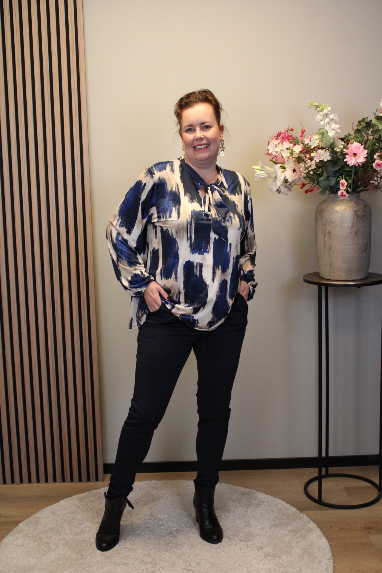 Hilda | Bluse grün Langarm 48 bis 52