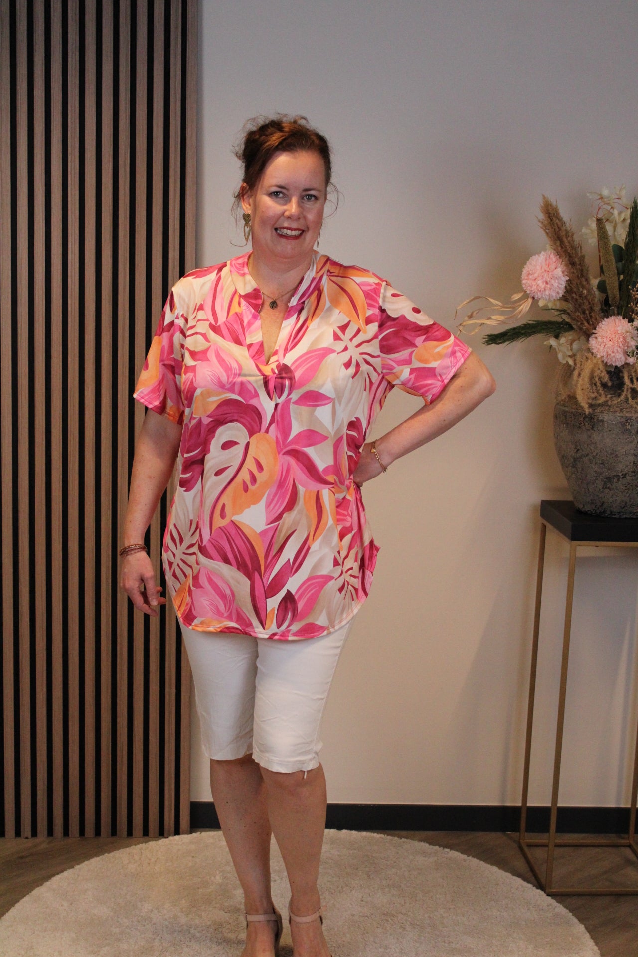 Lieke | Blouse korte mouw 38 t/m 48