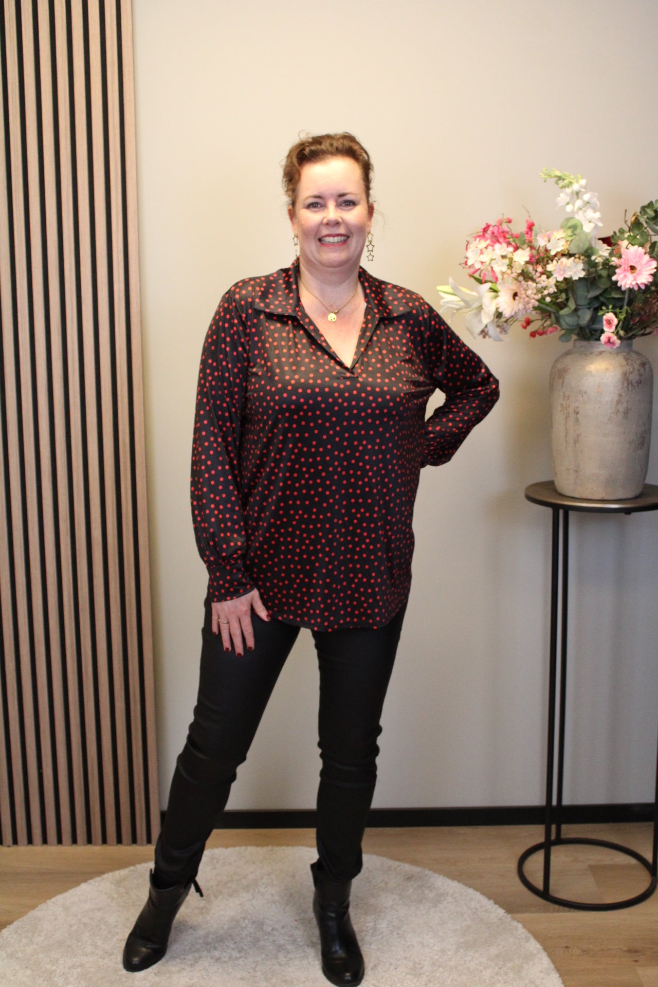 Verona | Bluse mit Kragen blau 48 bis 52