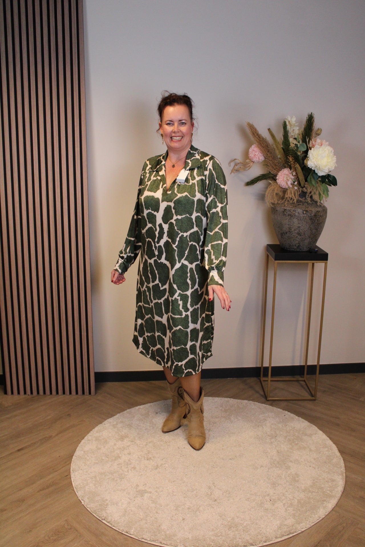 Marise | Blaues Langarmkleid 46 bis 50