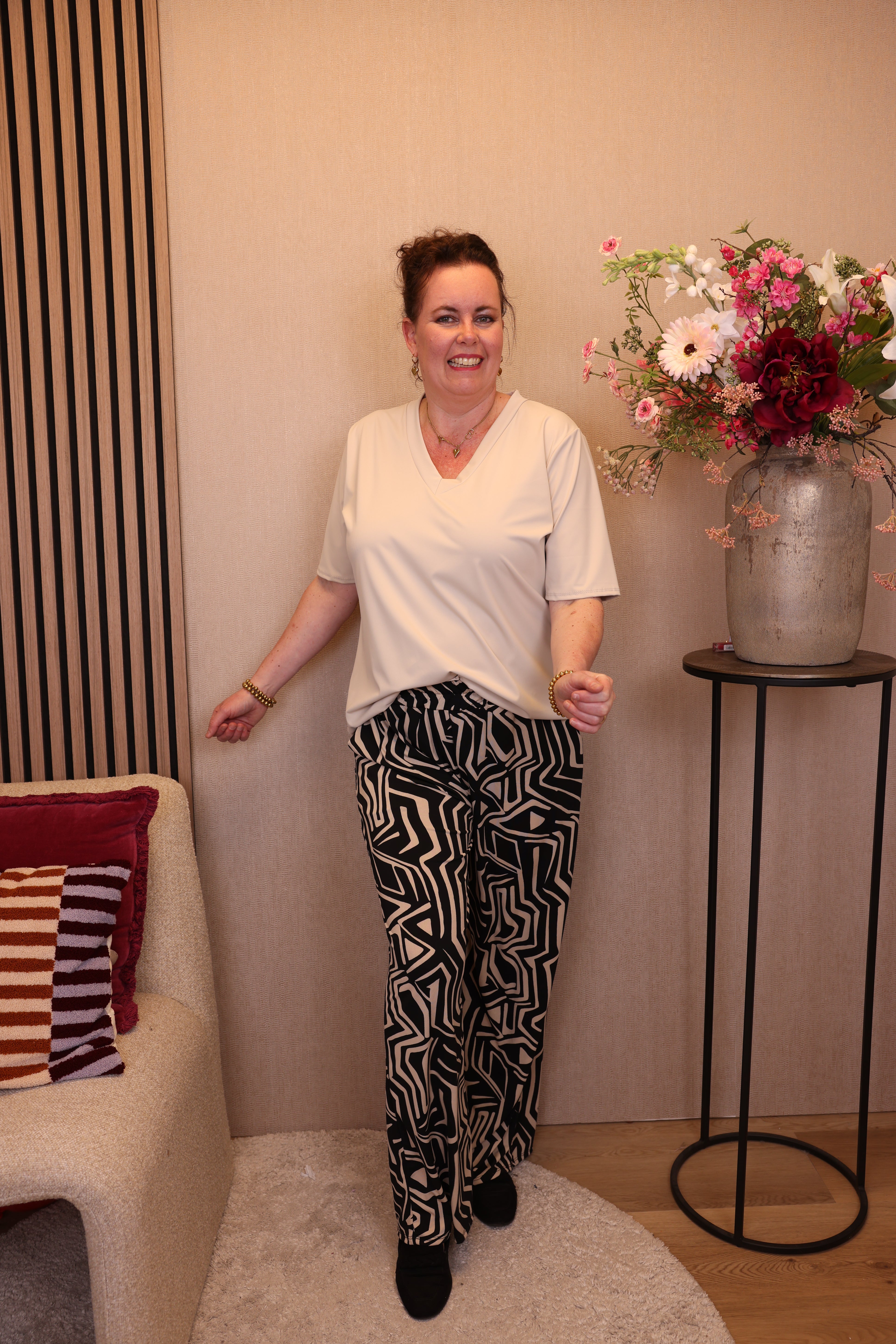 Dora | Bluse schwarz Langarm 52 bis 58