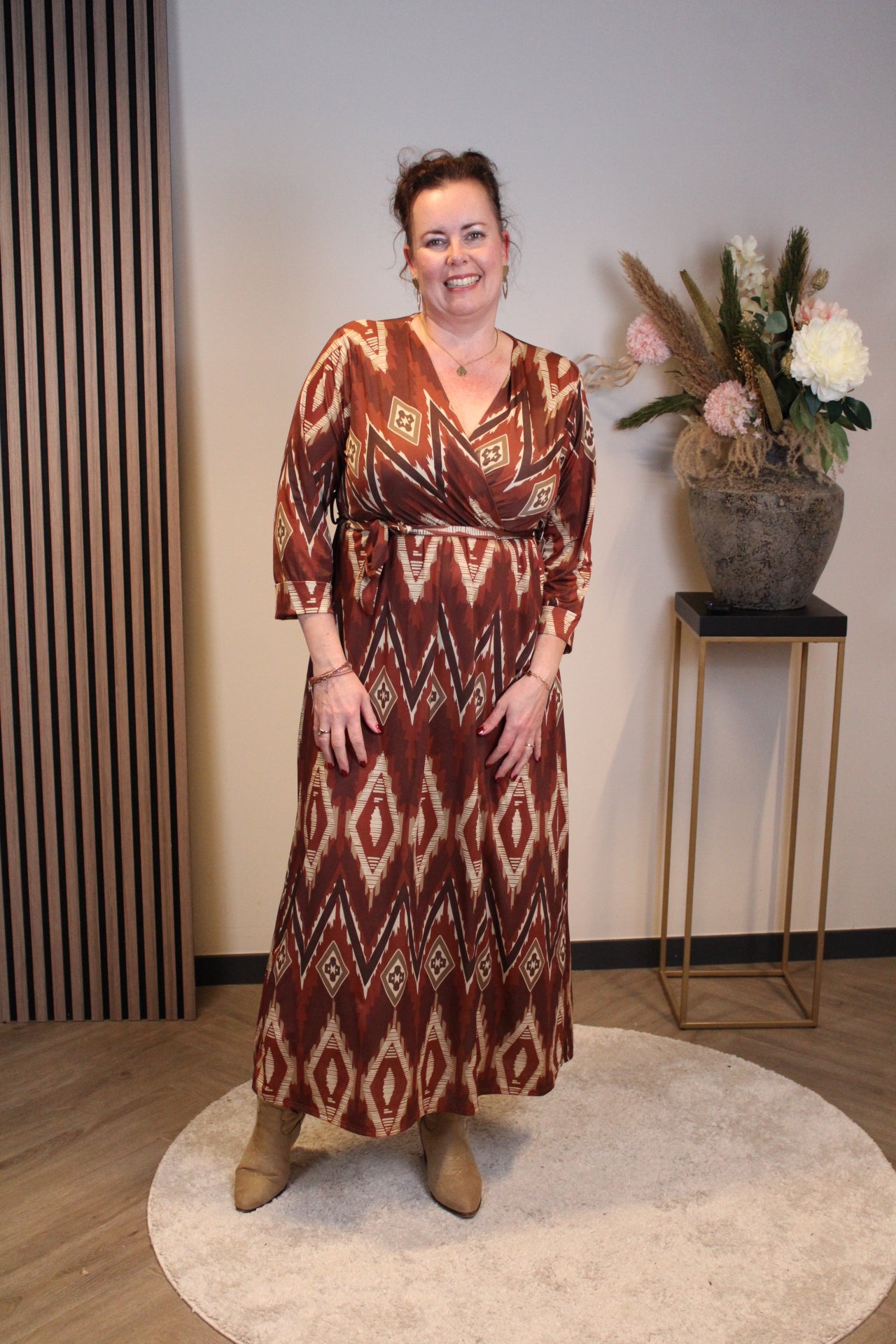 Britt | Blaues Langarmkleid 38 bis 44