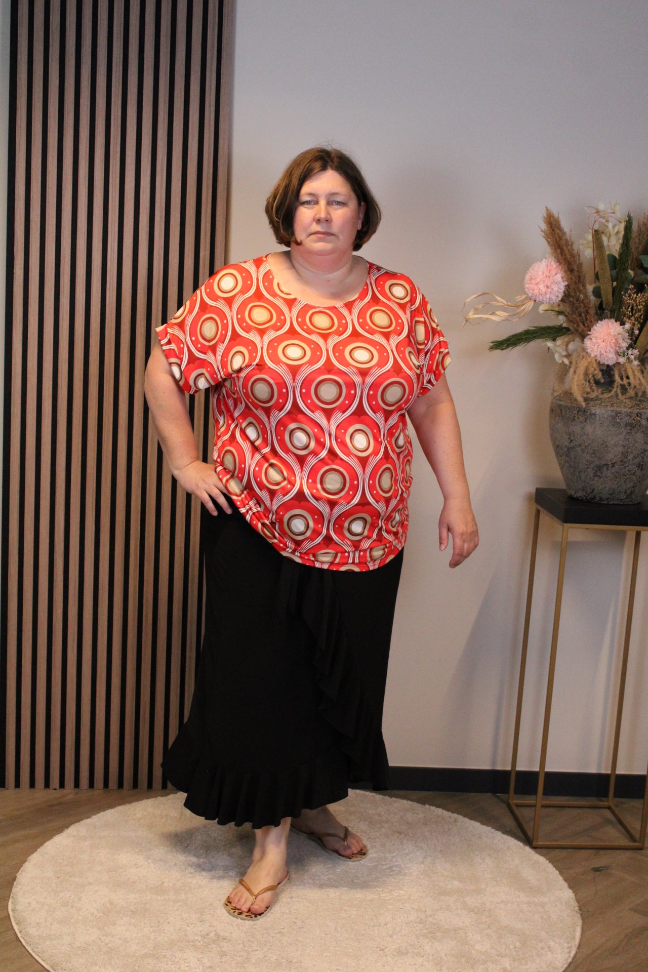 Dora | Bluse schwarz Langarm 52 bis 58