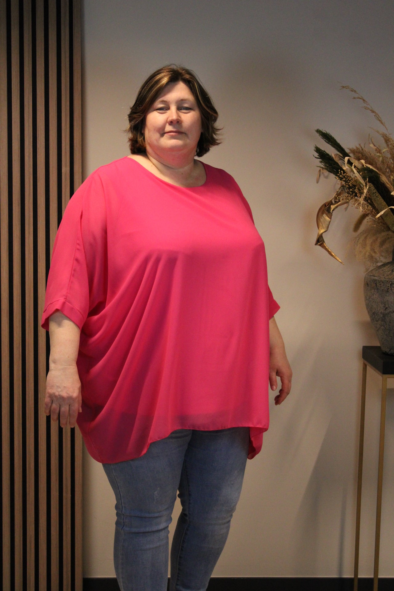 Lou | Blouse roze 52 t/m 58