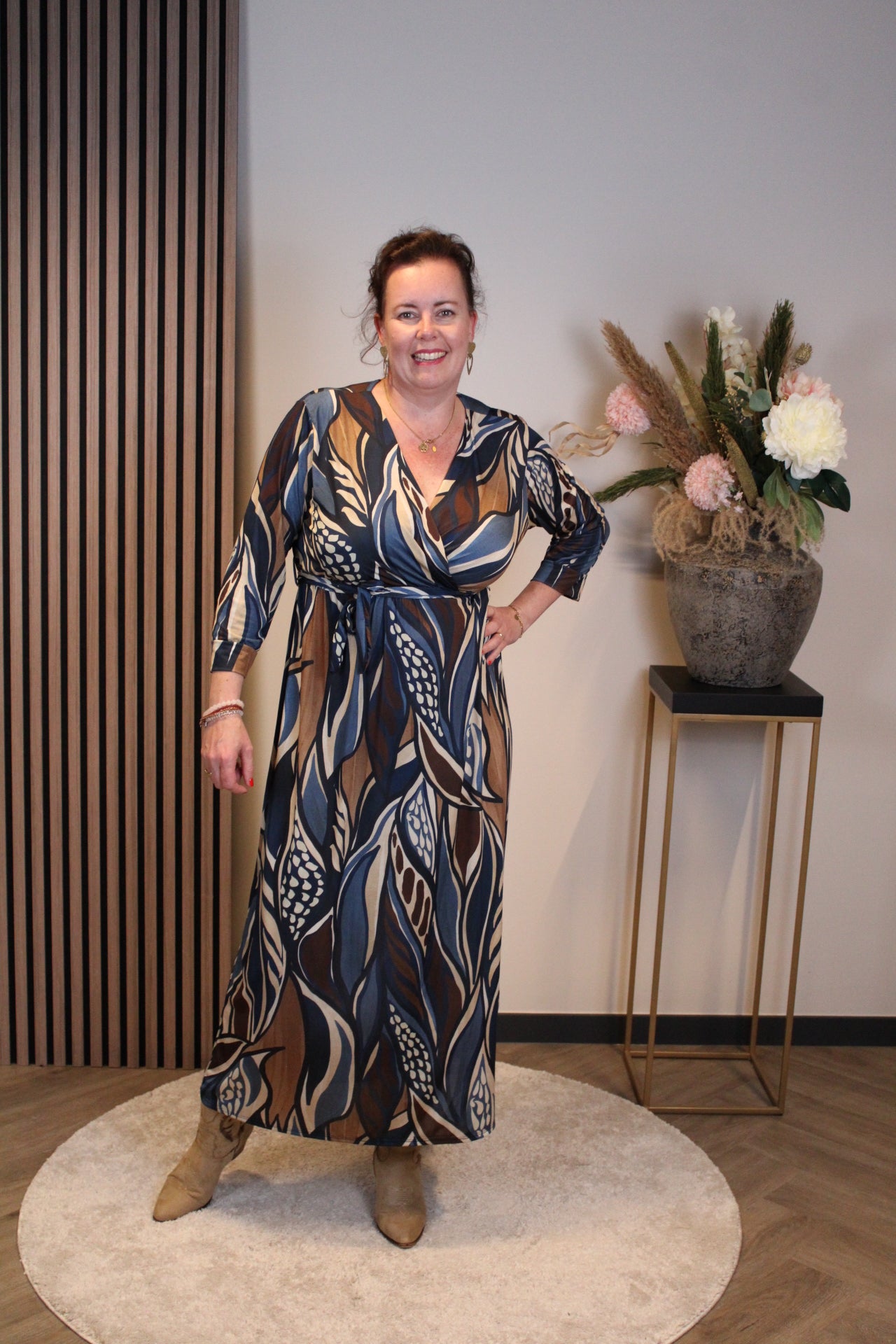 Marise | Blaues Langarmkleid 38 bis 44