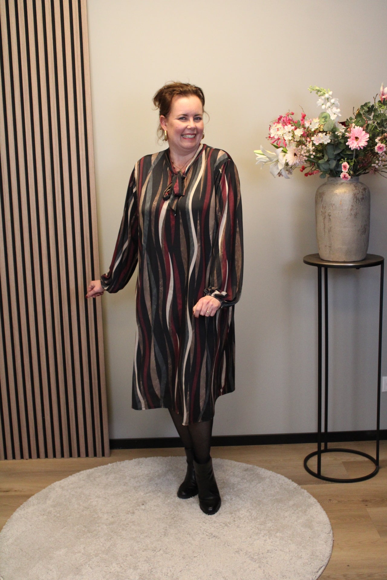 Marise | Blaues Langarmkleid 46 bis 50