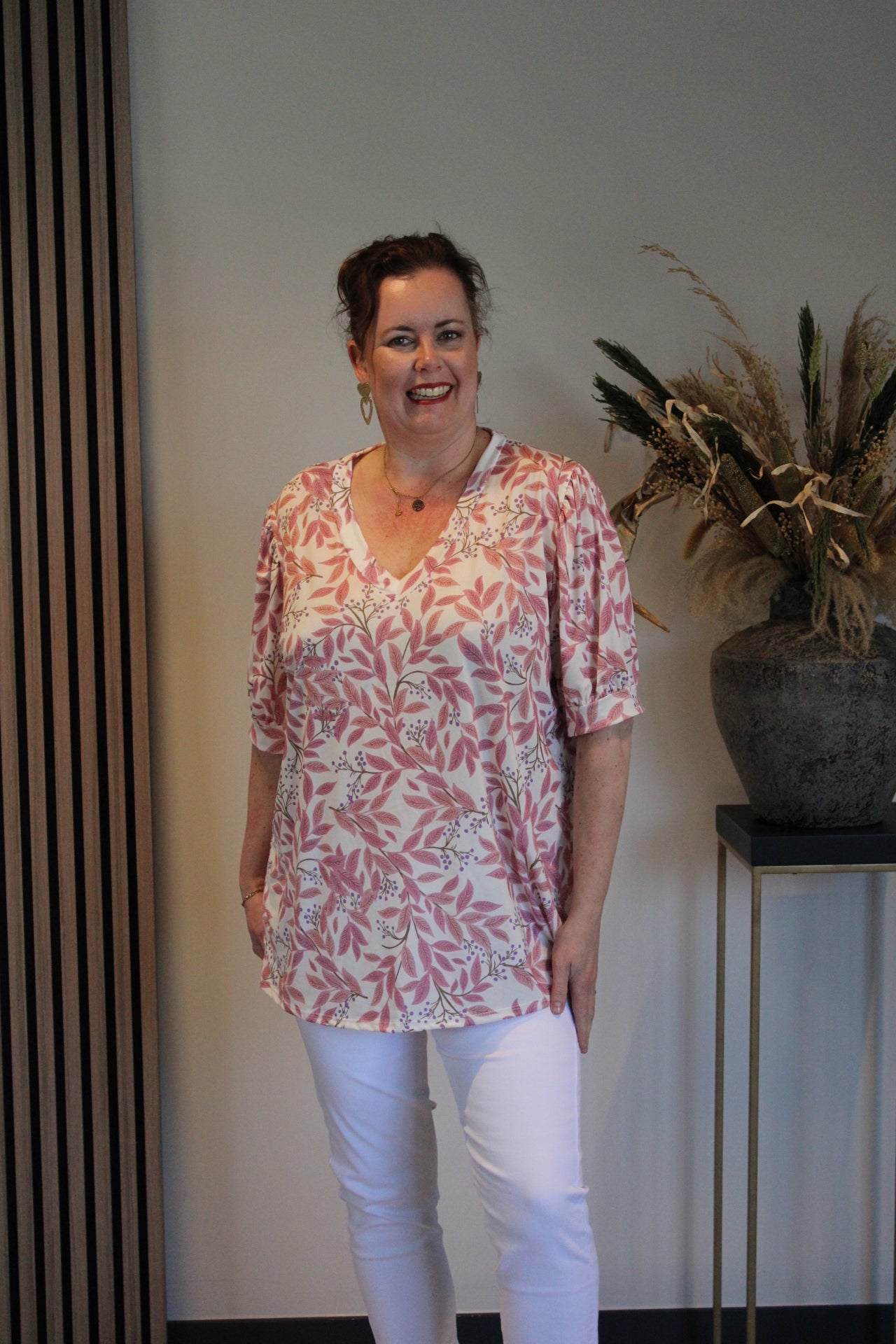 Fientje | Blouse korte mouw 40 t/m 48