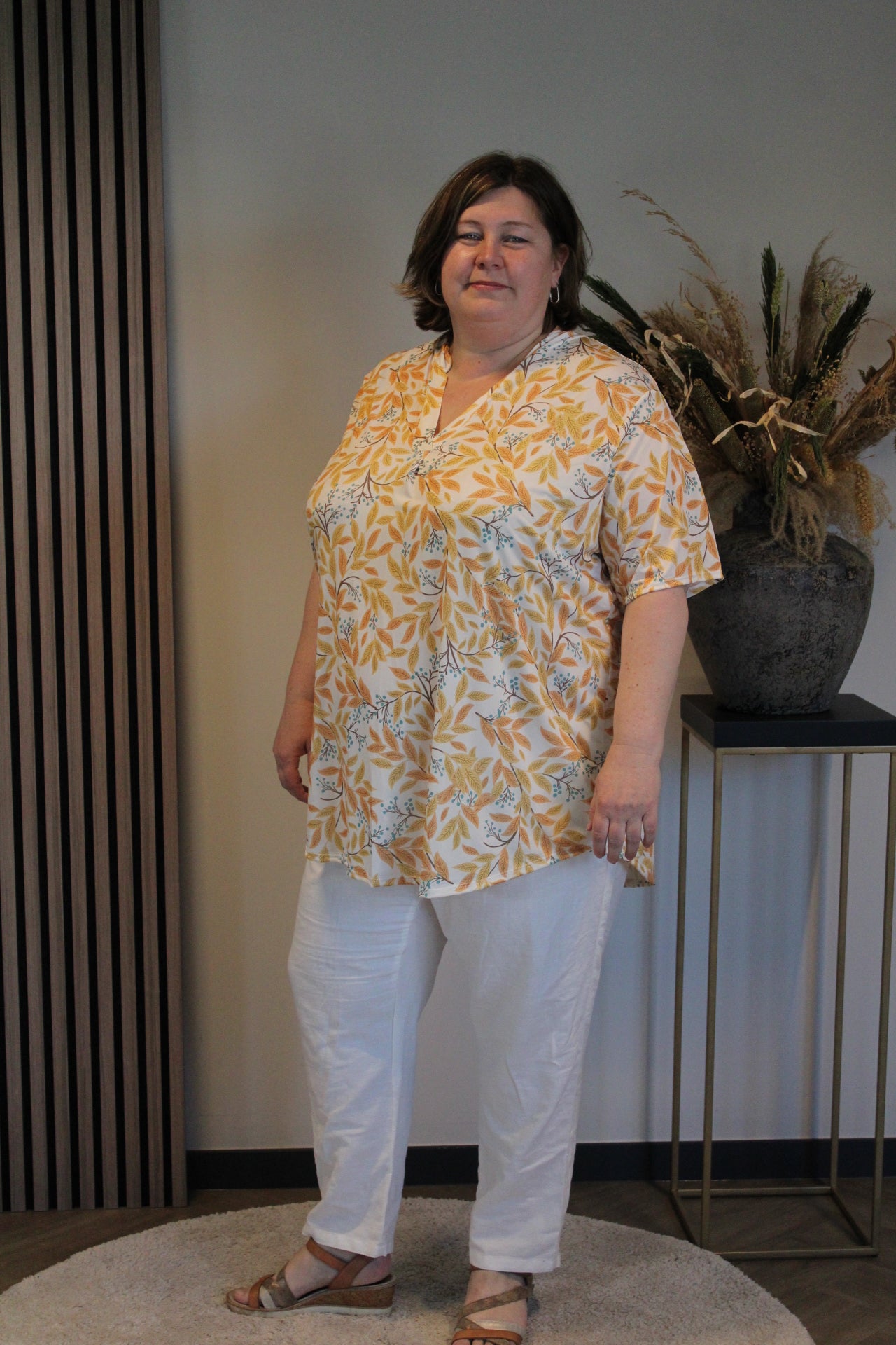 Yinte | Blouse korte mouw 52 t/m 58
