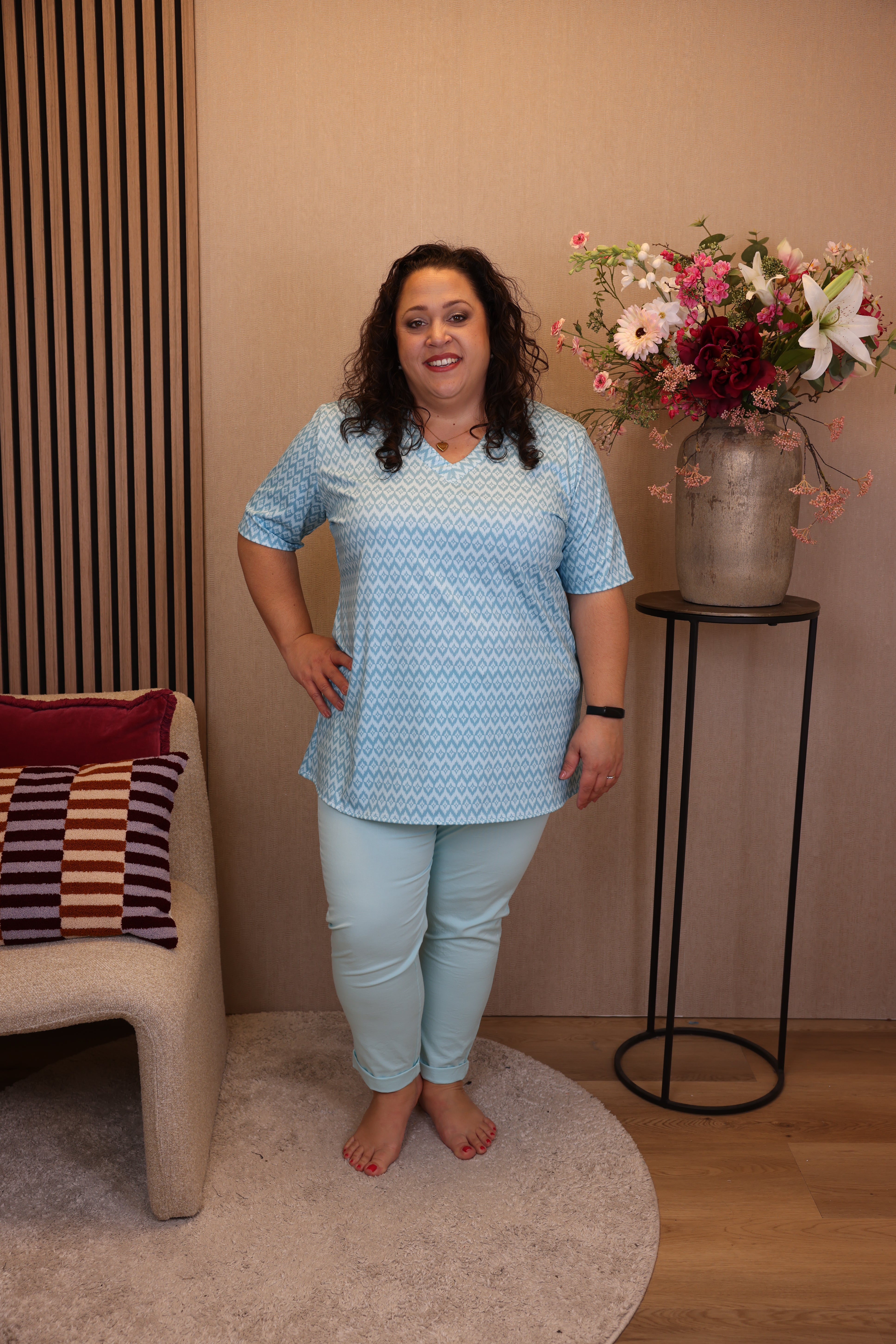 Dora | Bluse schwarz Langarm 52 bis 58