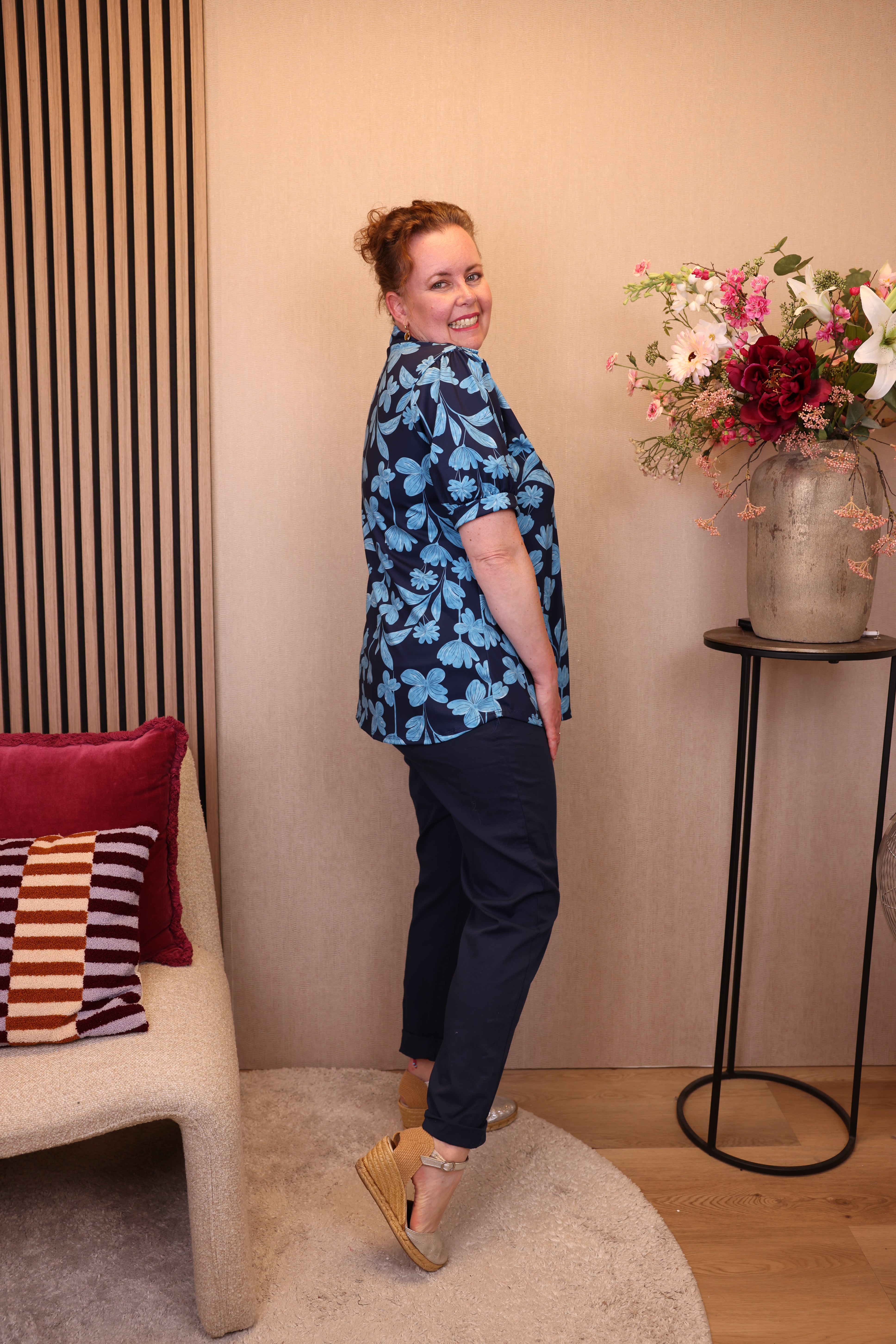 Dora | Bluse schwarz Langarm 52 bis 58
