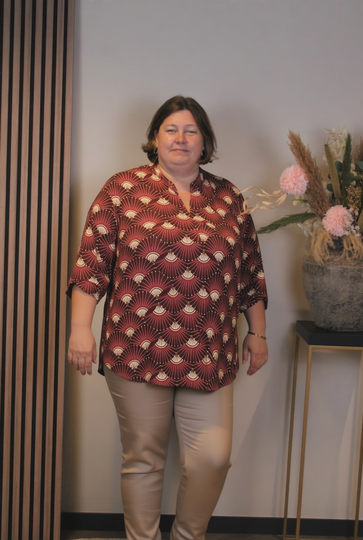 Dora | Bluse schwarz Langarm 52 bis 58