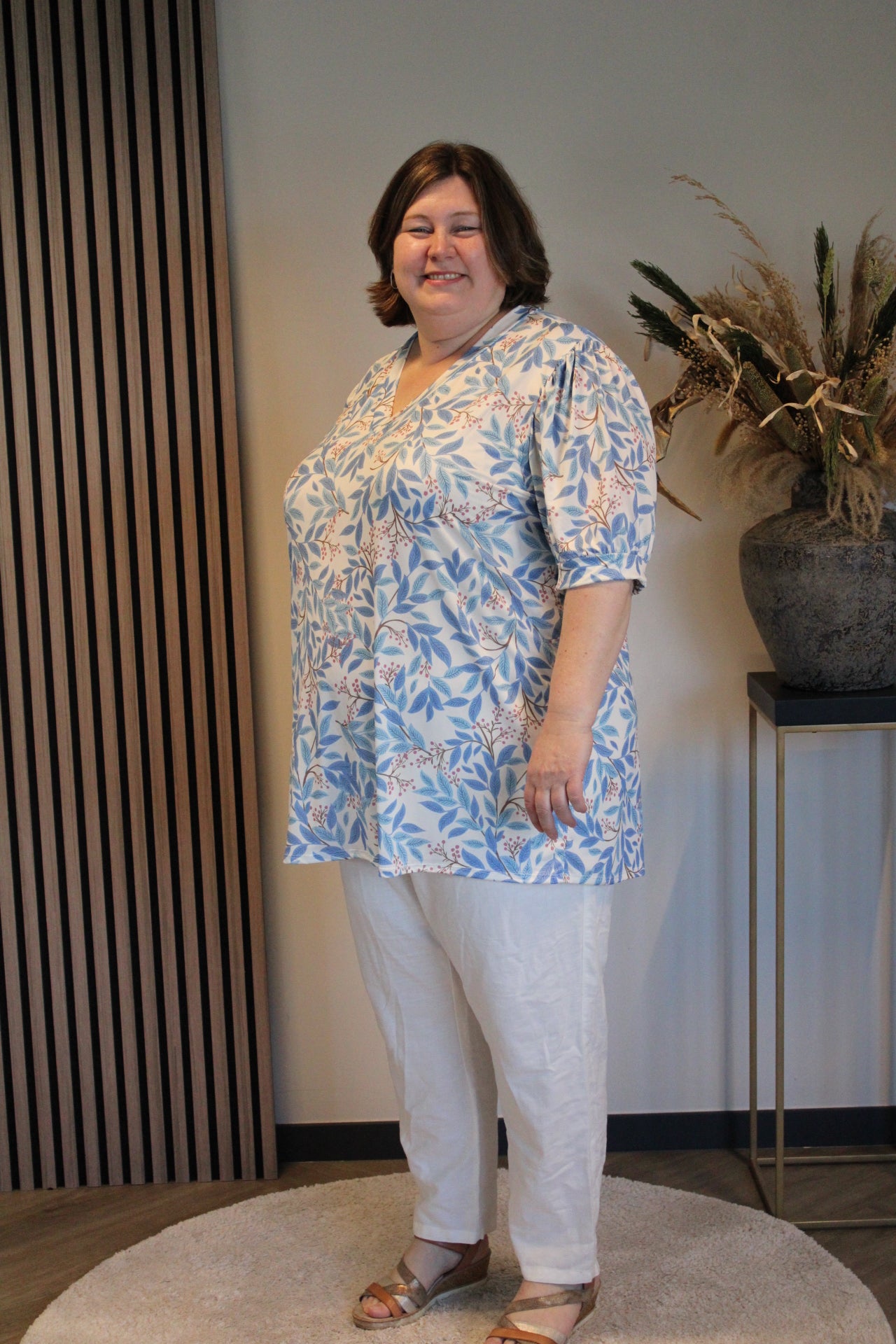 Dora | Bluse schwarz Langarm 52 bis 58