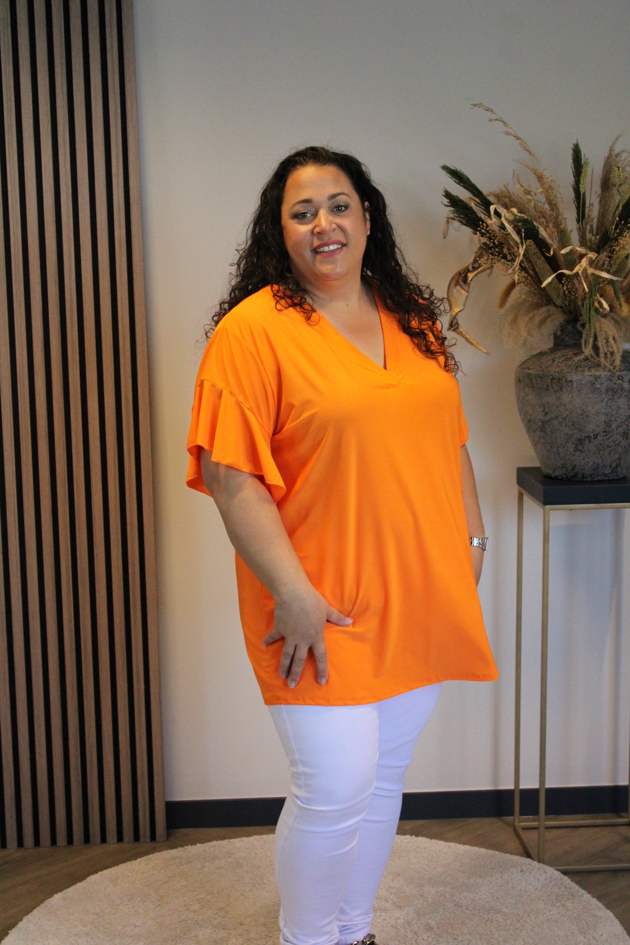 Dora | Bluse schwarz Langarm 52 bis 58