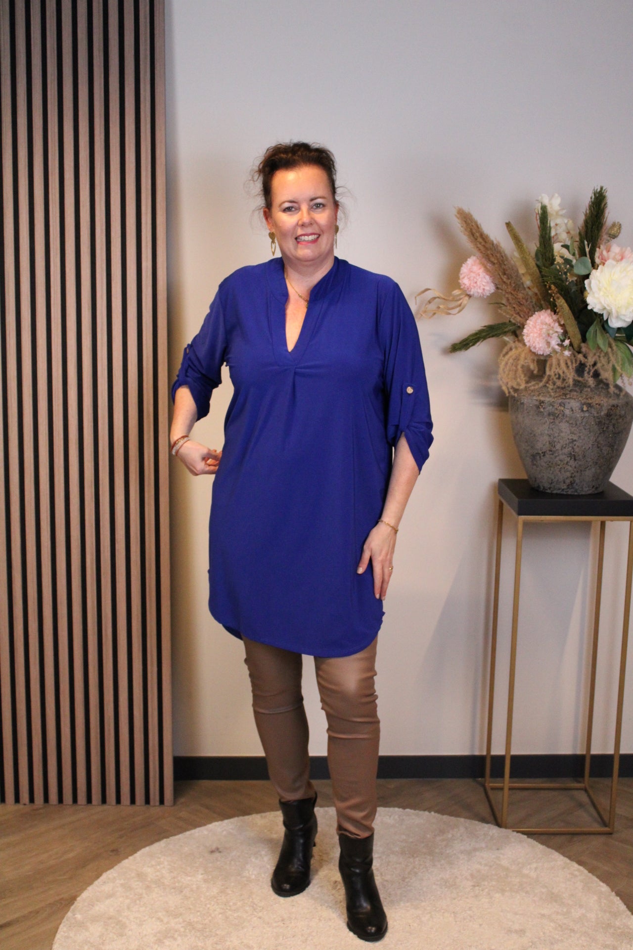 Dora | Bluse schwarz Langarm 52 bis 58