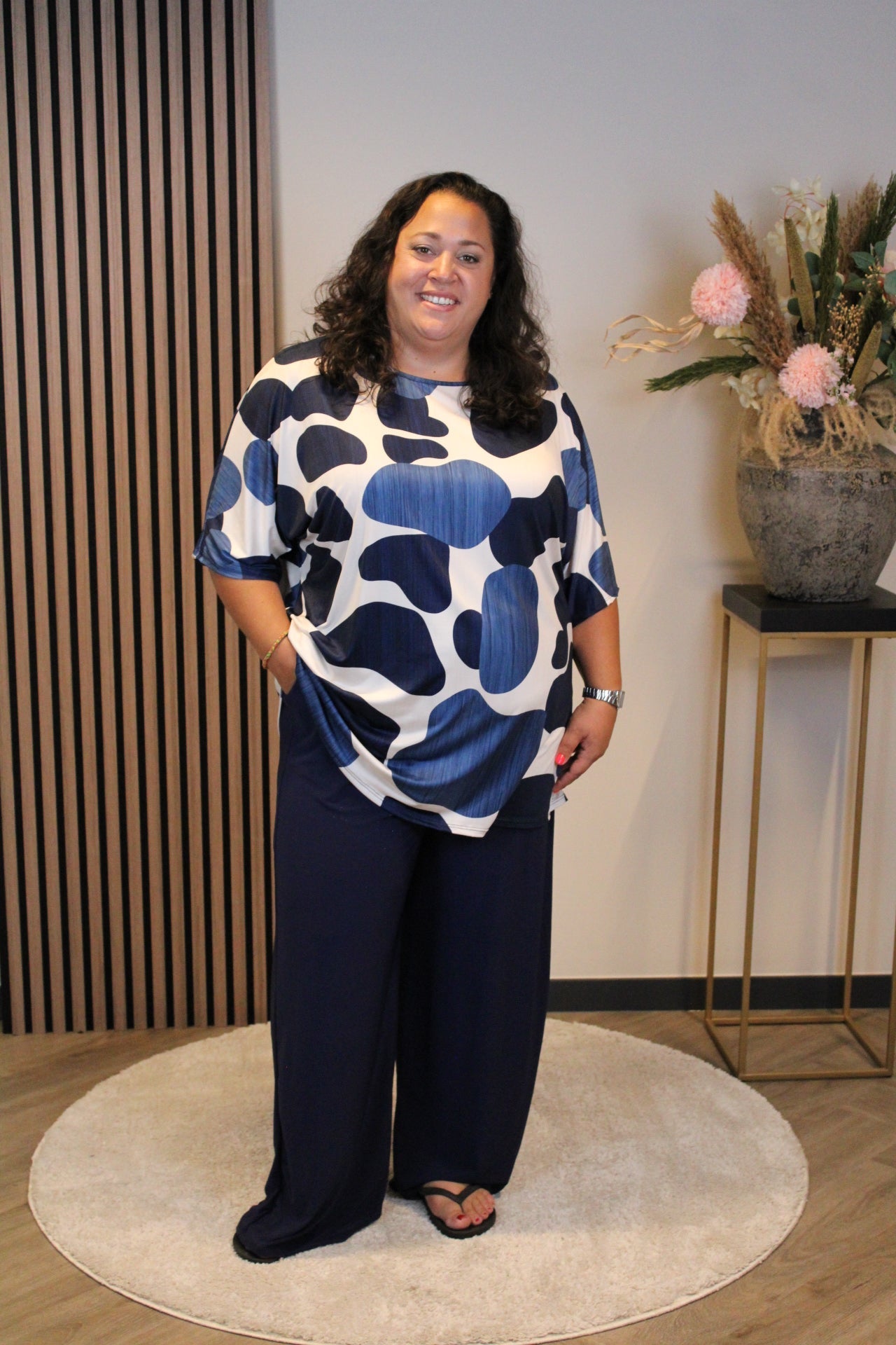 Dora | Bluse schwarz Langarm 52 bis 58