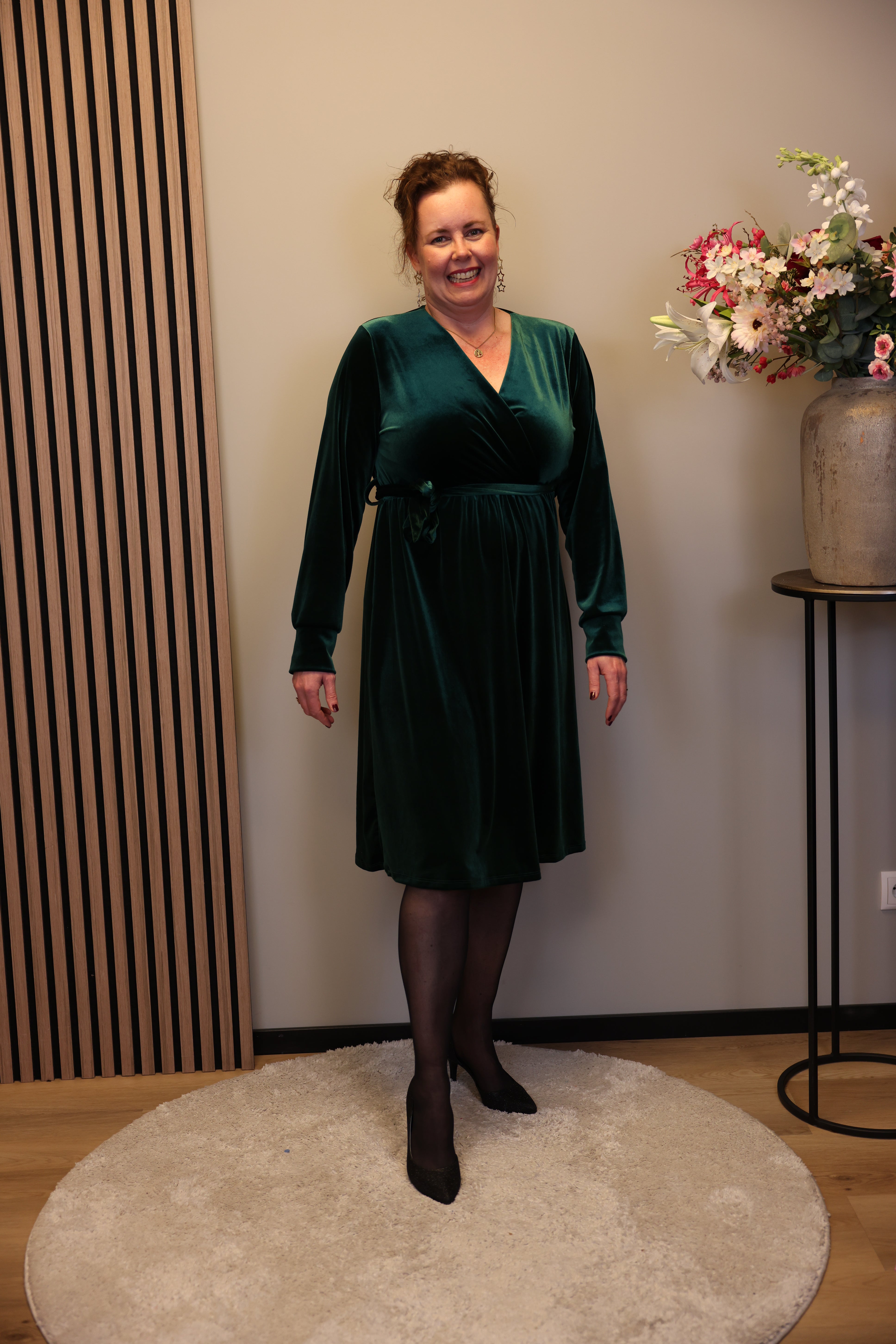 Marise | Blaues Langarmkleid 46 bis 50