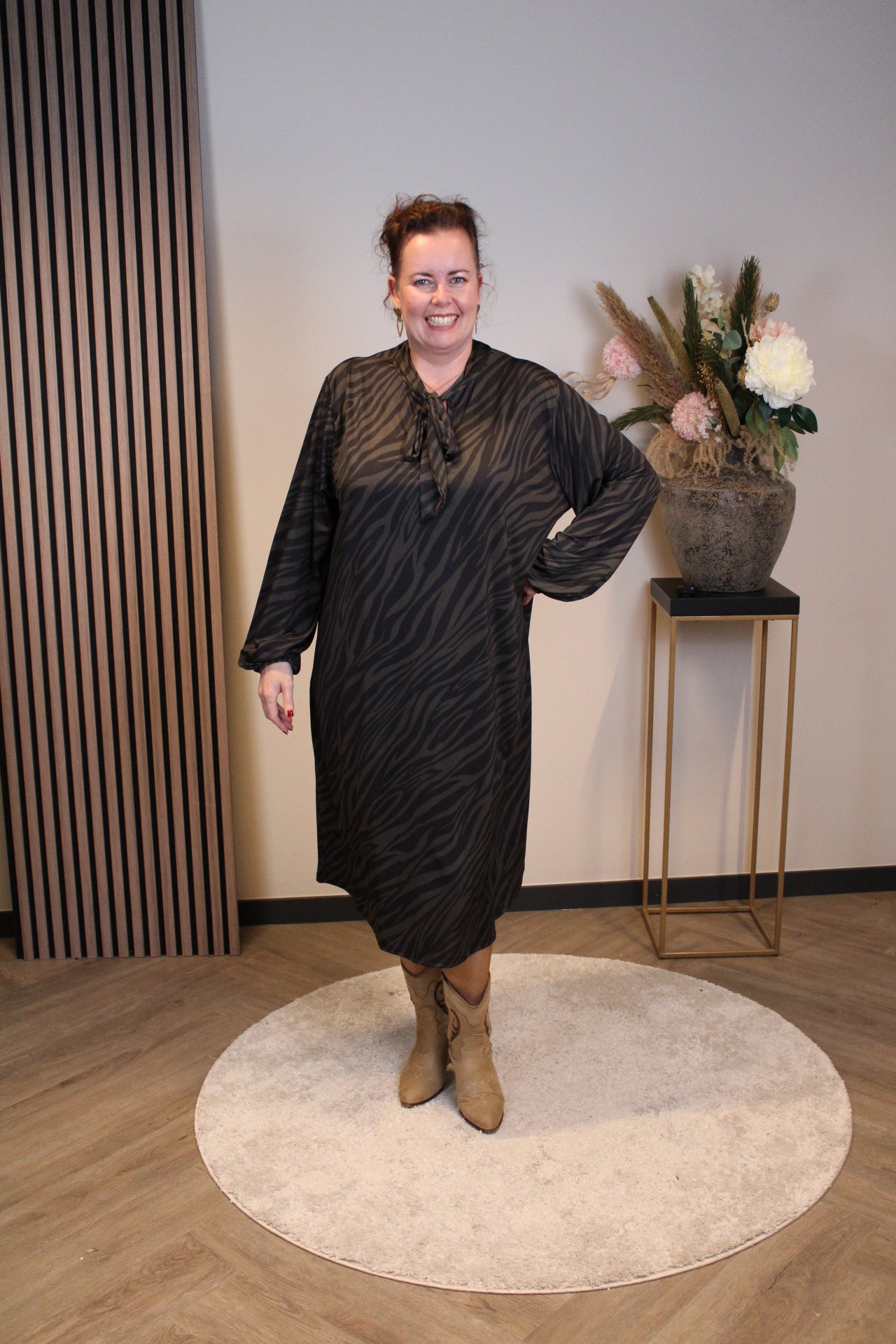 Marise | Blaues Langarmkleid 46 bis 50